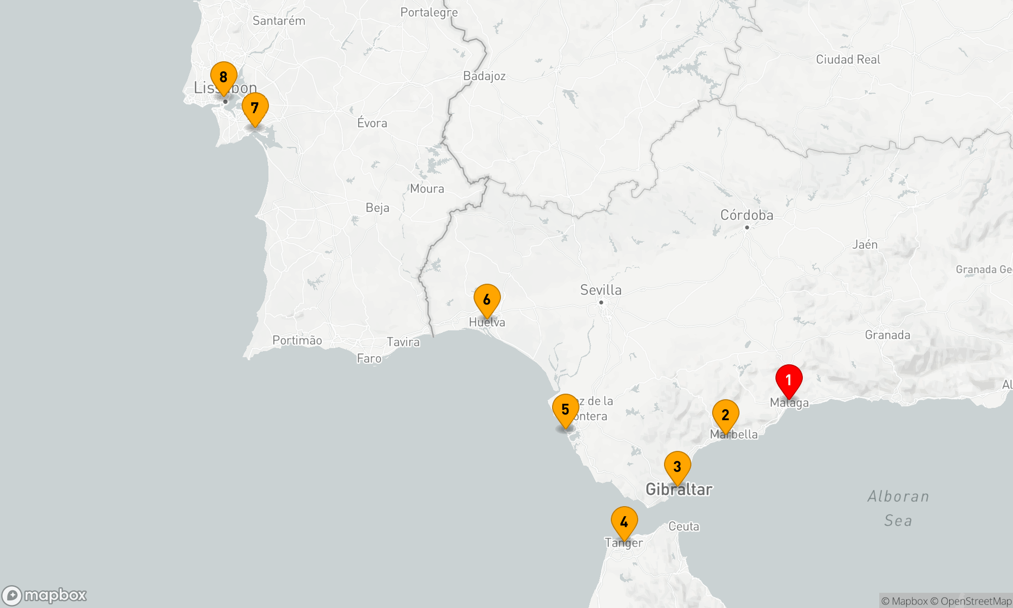 Route 7 Nächte - Andalusische Träume und Atlantische Entdeckungen