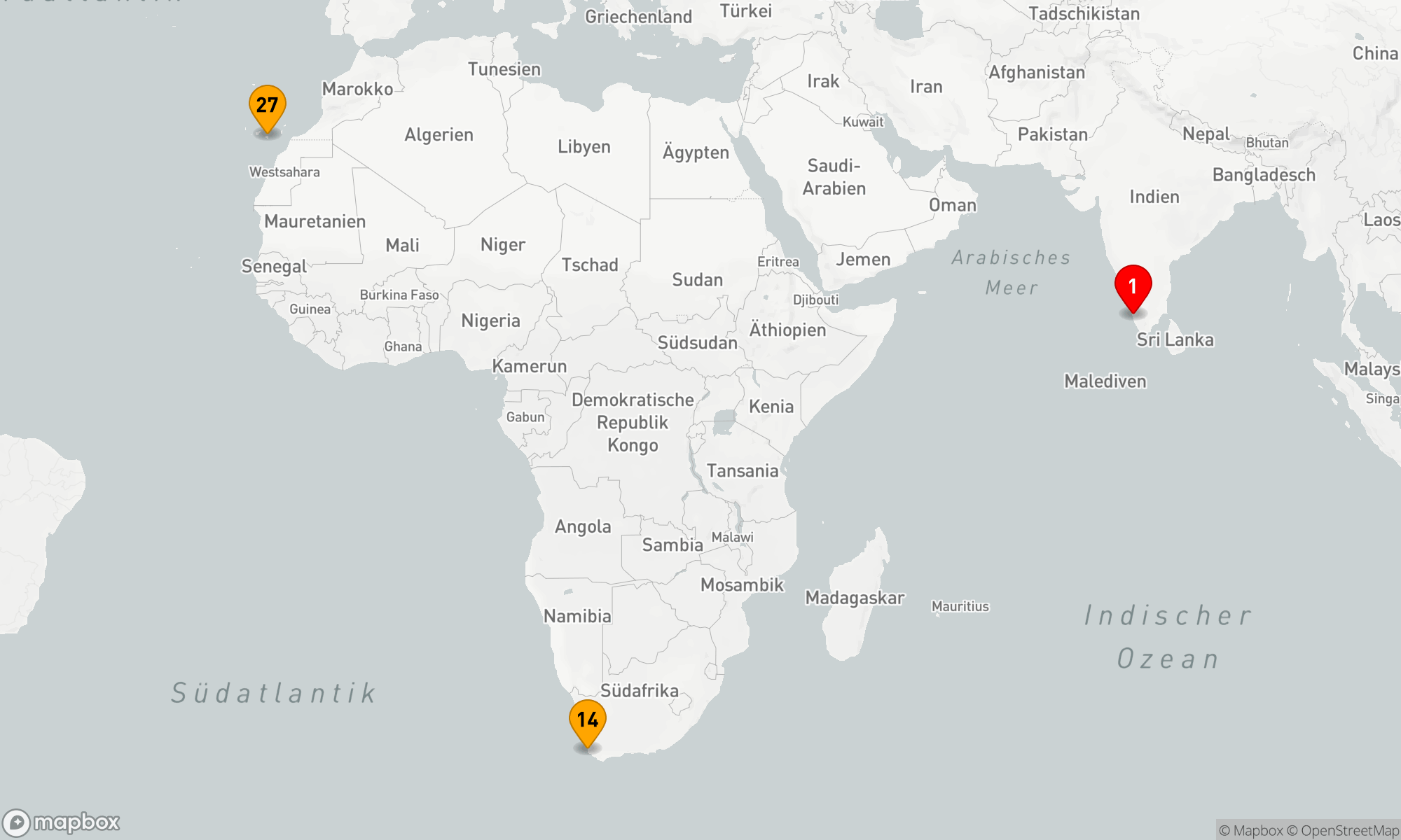 Route 26 Nächte - Von Indien nach Las Palmas