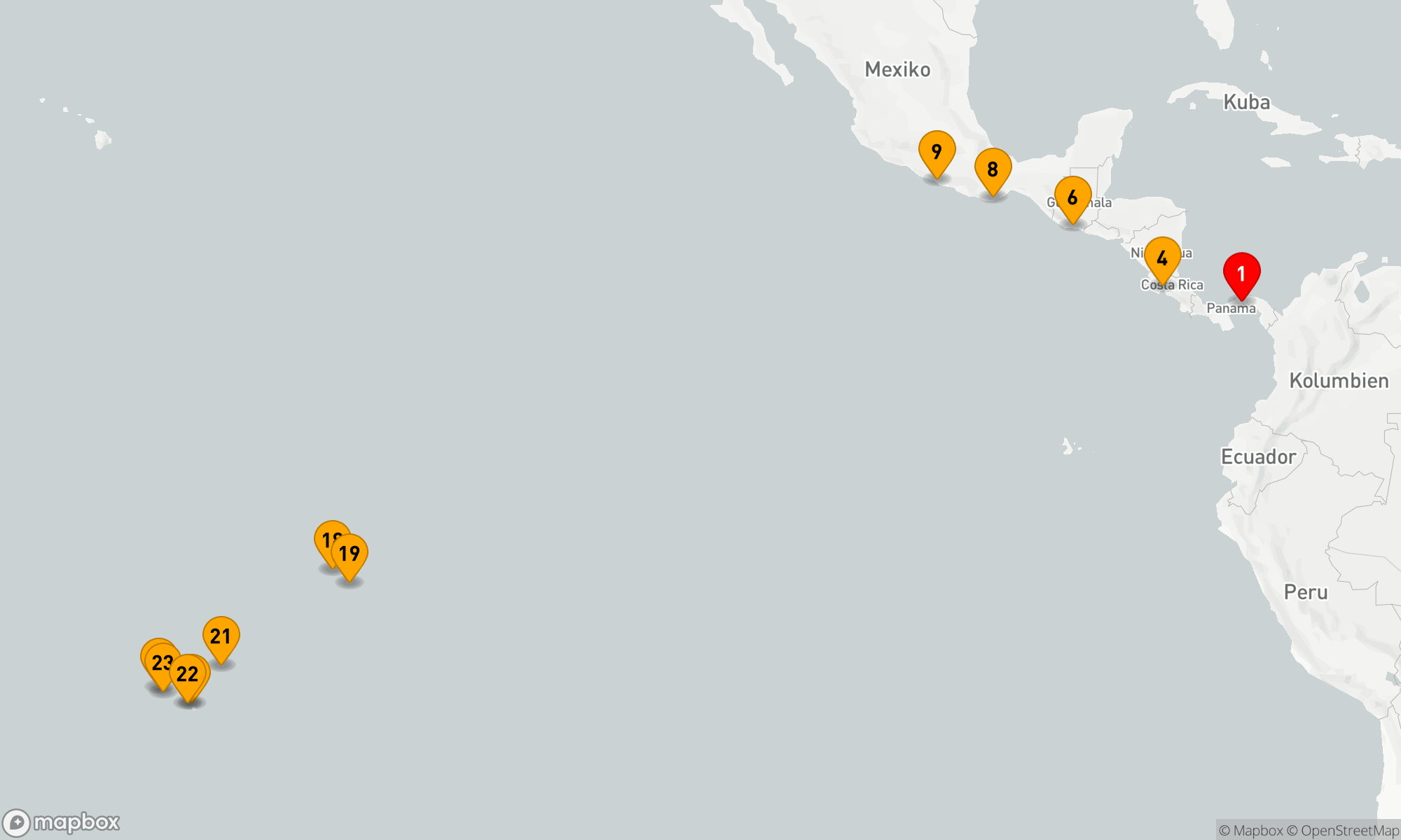 Route 24 Nächte - Von Panama durch die Südsee