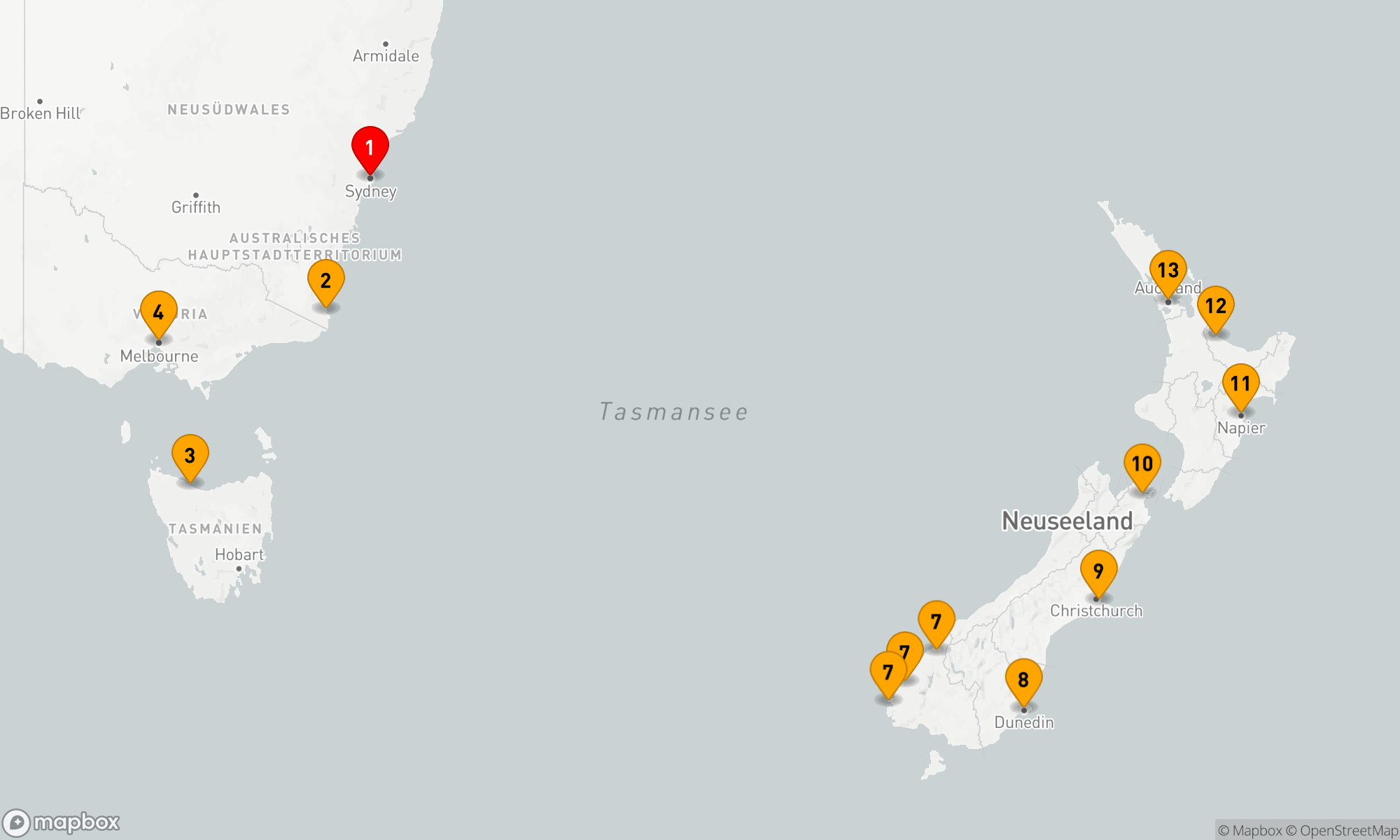 Route 12 Nächte - Abenteuer der neuseeländischen Küstenwunder