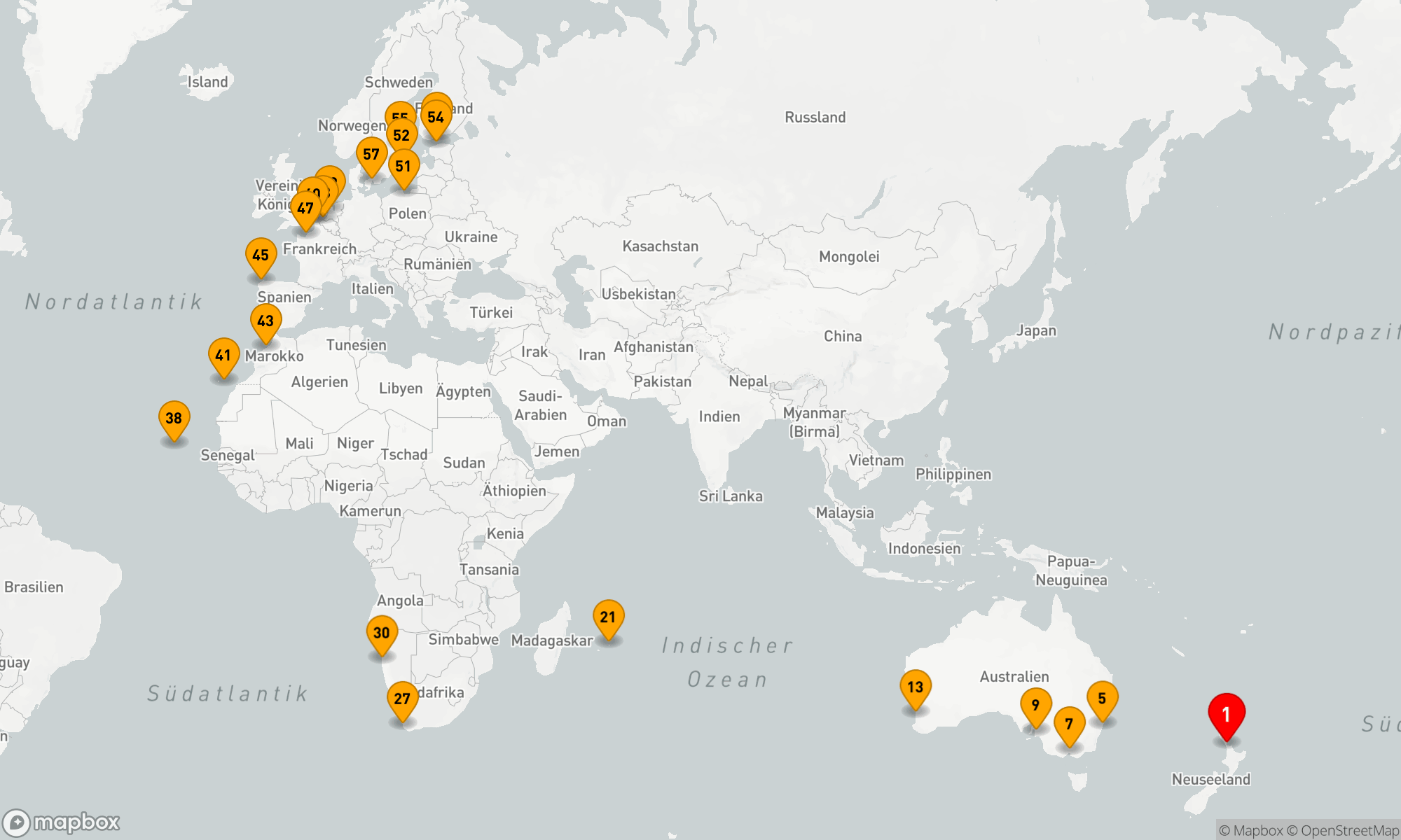 Route 59 Nächte - Weltkreuzfahrtschiff - Auckland nach London (Dover)