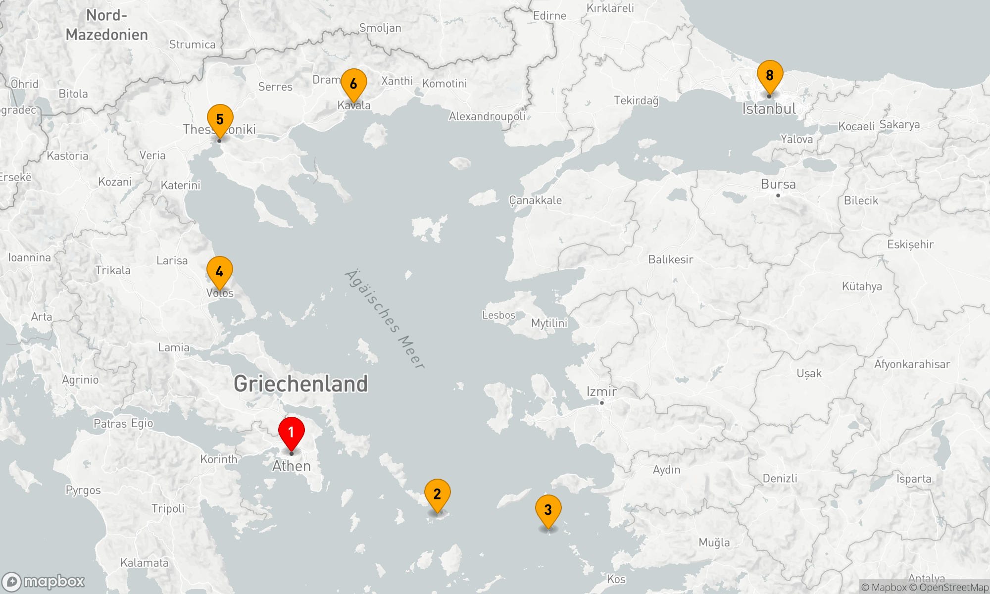 Route 7 Nächte - Hellas zu den Byzantinischen Ufern