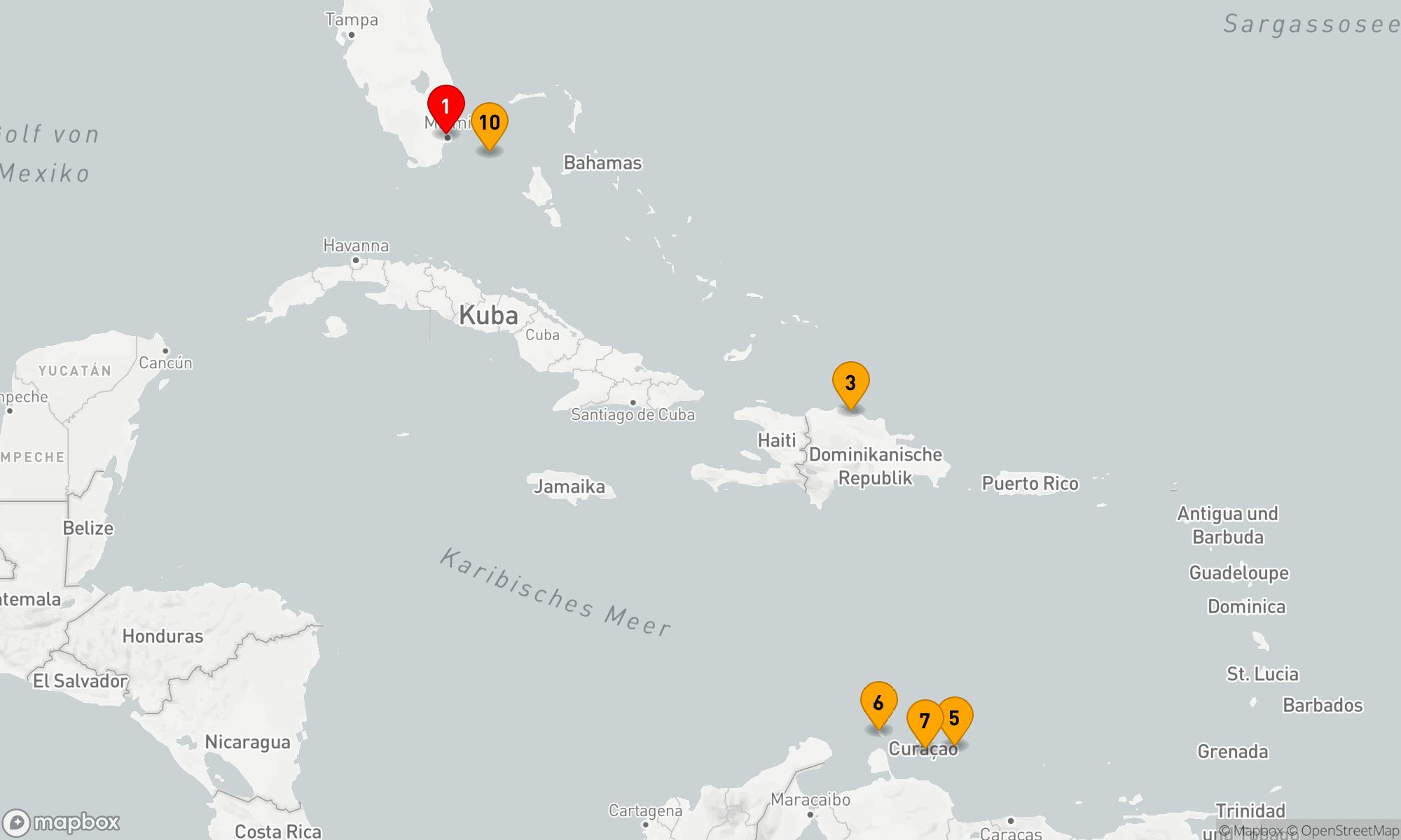 Route 10 Nächte - Karibiktraum ab Miami
