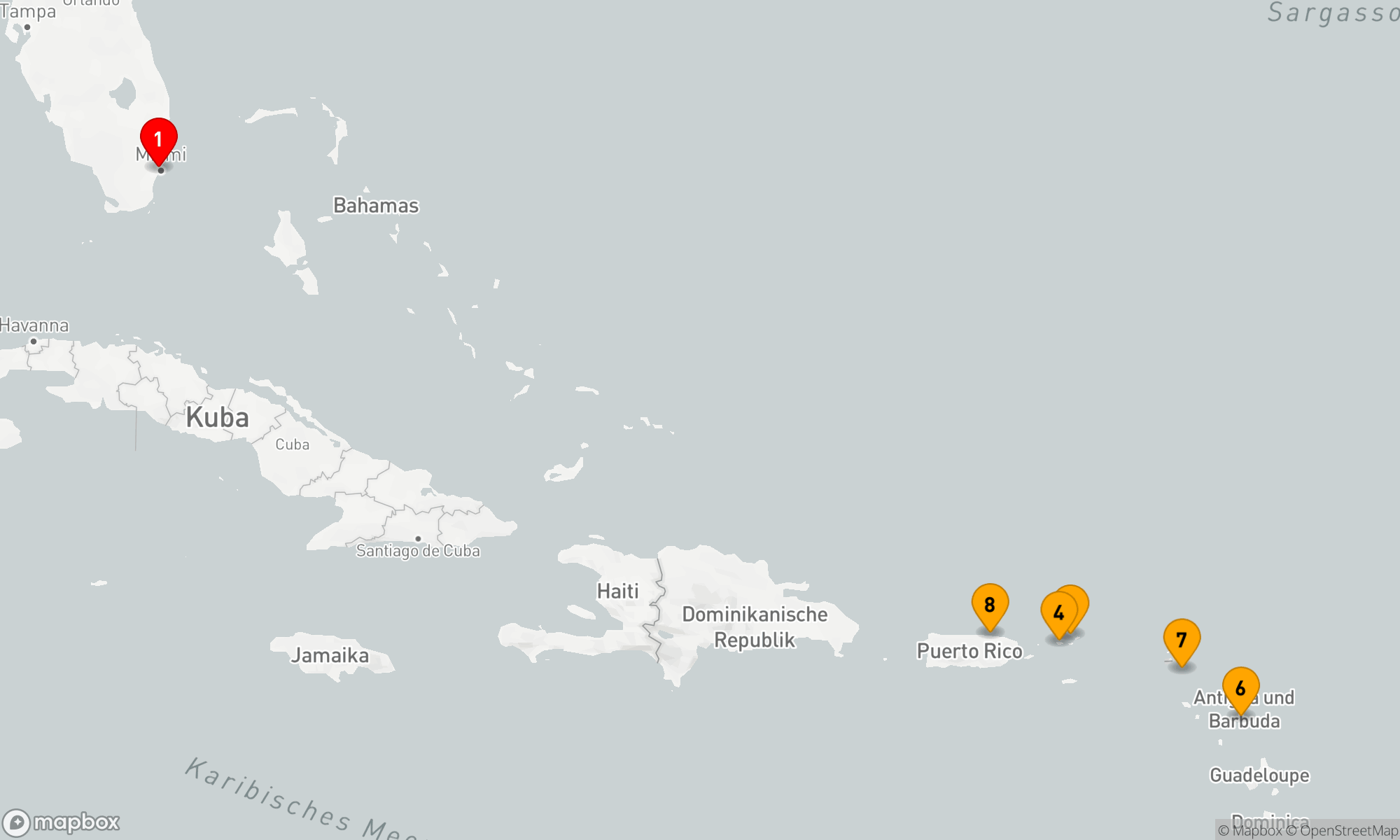 Route 7 Nächte - Karibische Inselträume