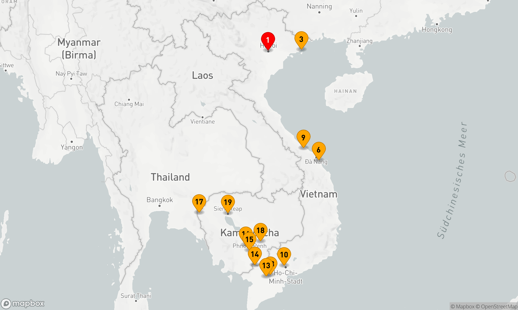 Route 21 Nächte - Essenz von Vietnam,  Kambodscha & Luxus Mekong