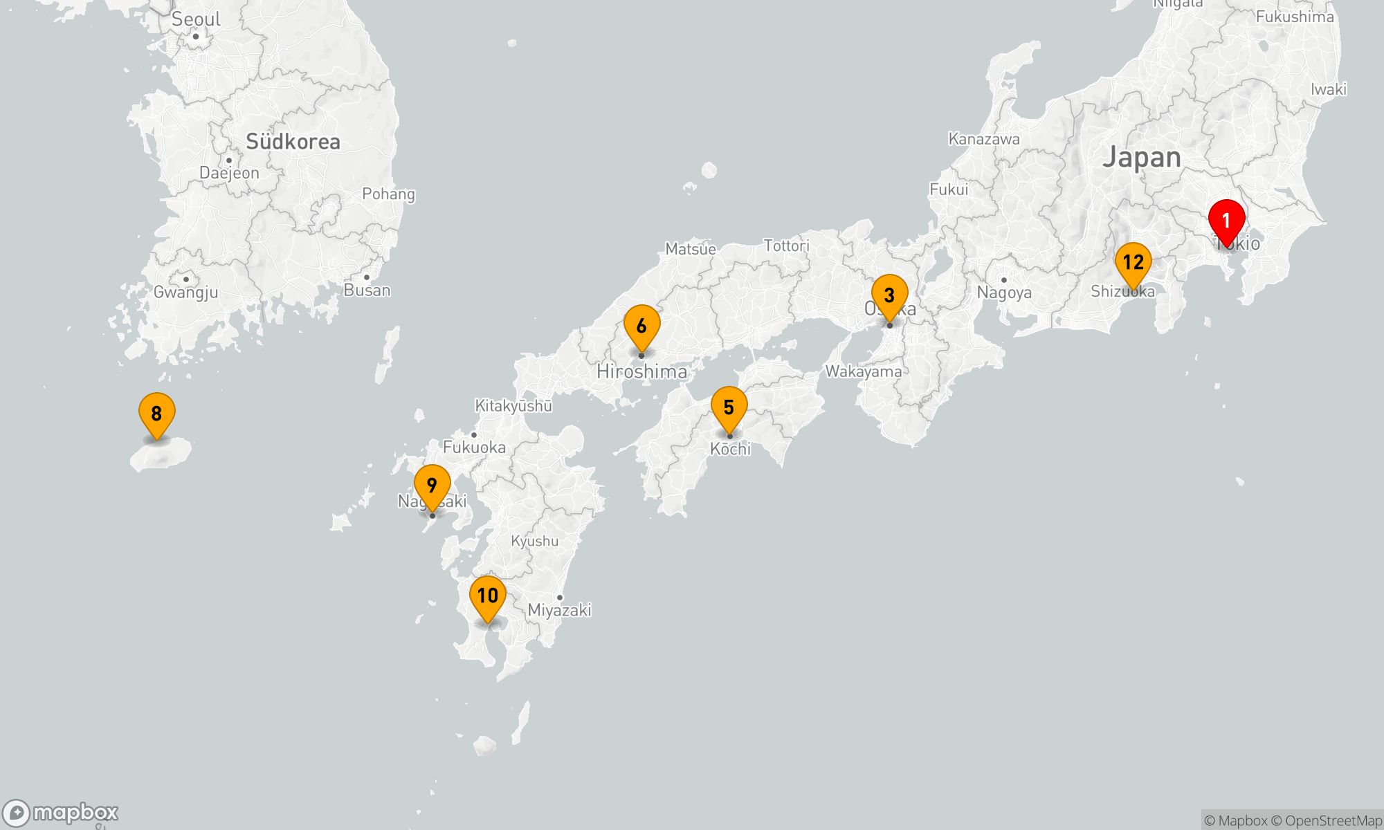 Route 12 Nächte - BEST OF JAPAN KREUZFAHRT