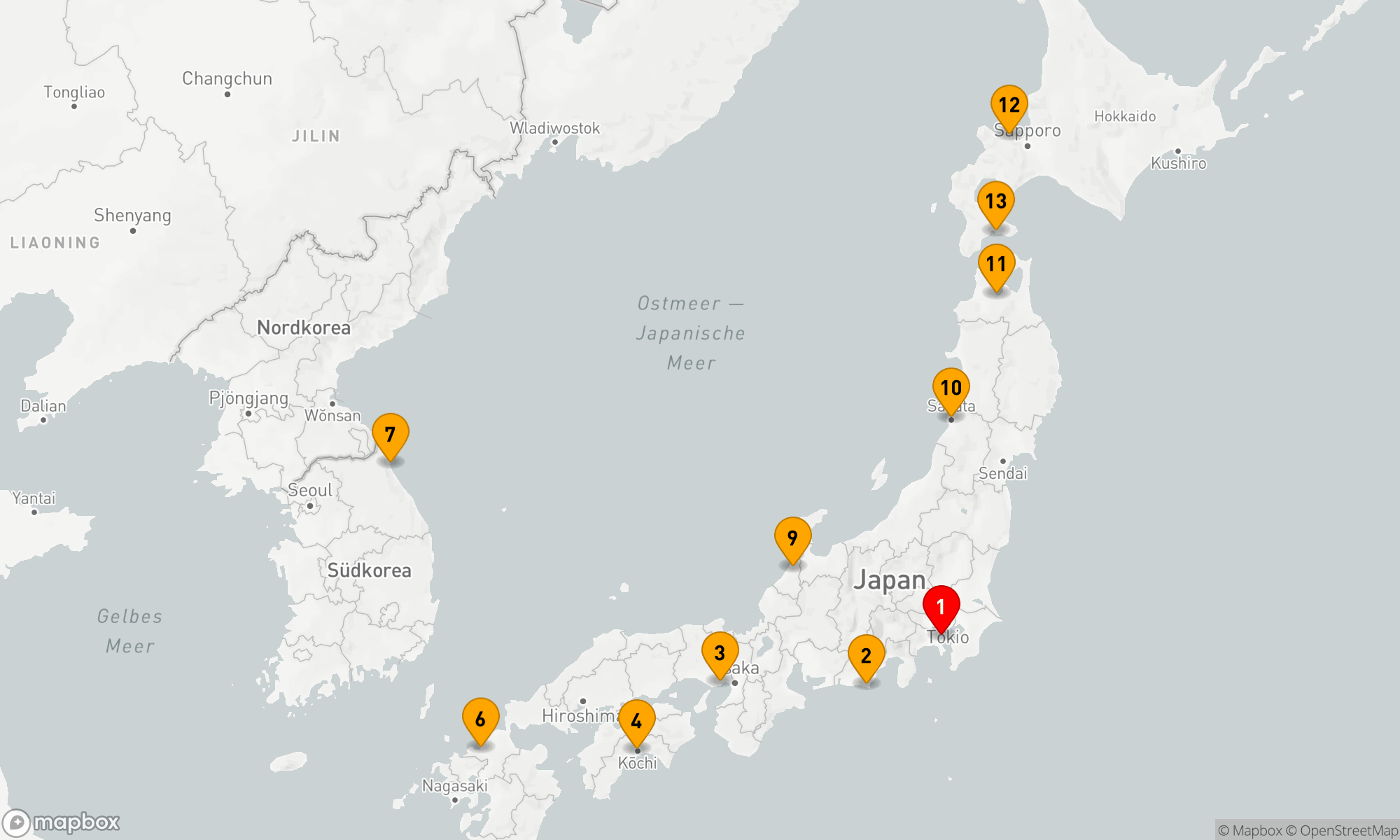 Route 14 Nächte - JAPAN UMRUNDUNG