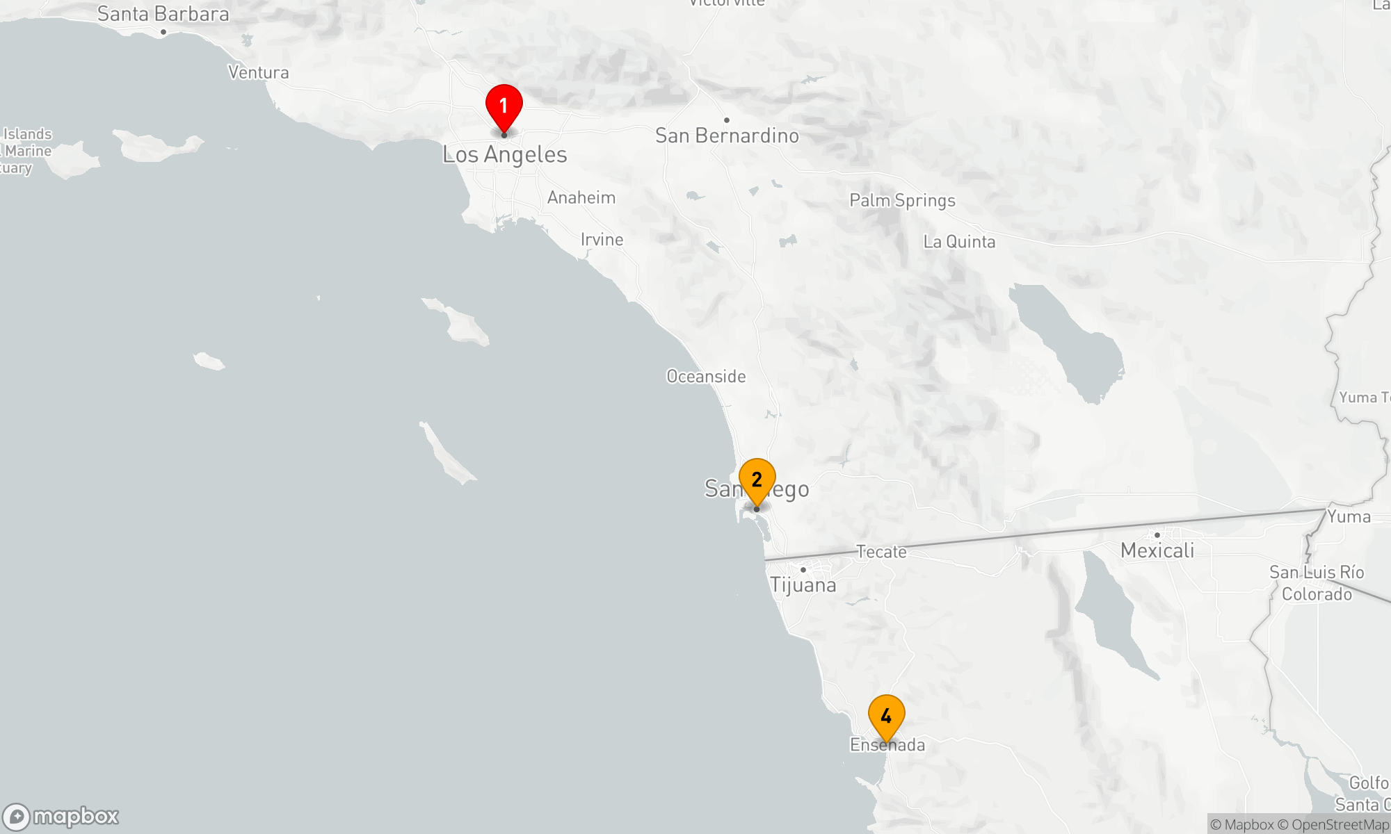 Route 4 Nächte - Westküstenausflug mit San Diego