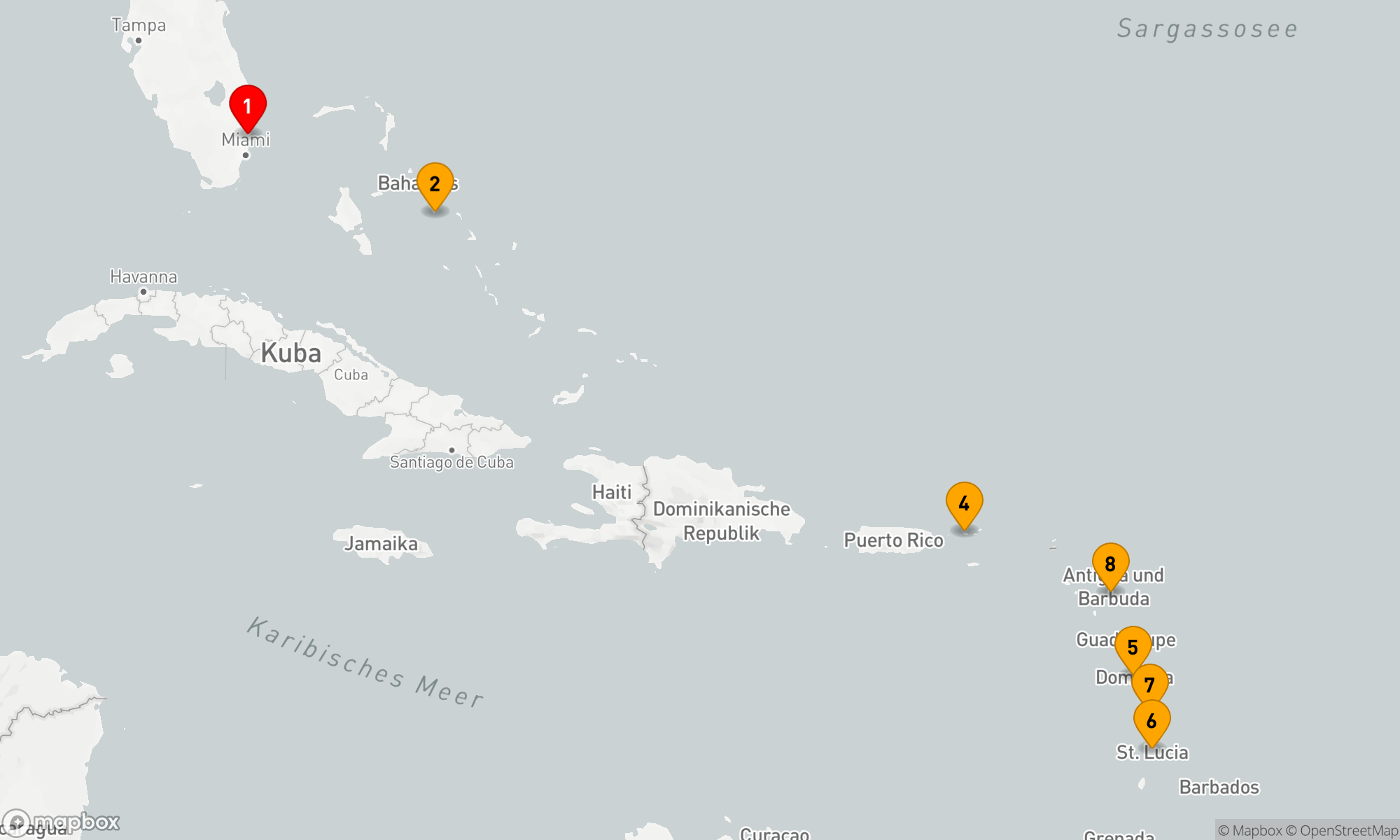 Route 10 Nächte - Südliche Karibik mit Martinique