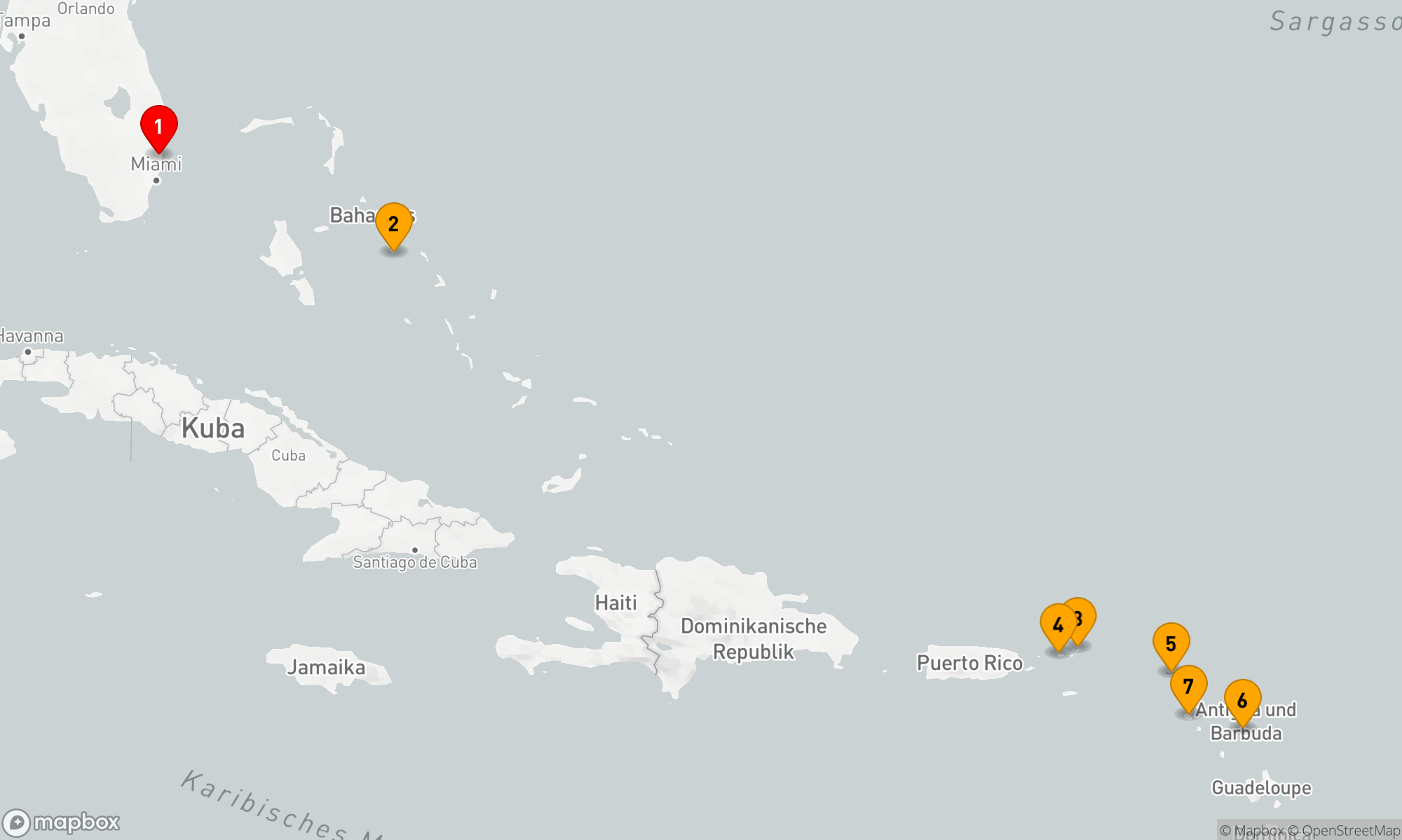 Route 10 Nächte - Östliche Karibik mit Tortola