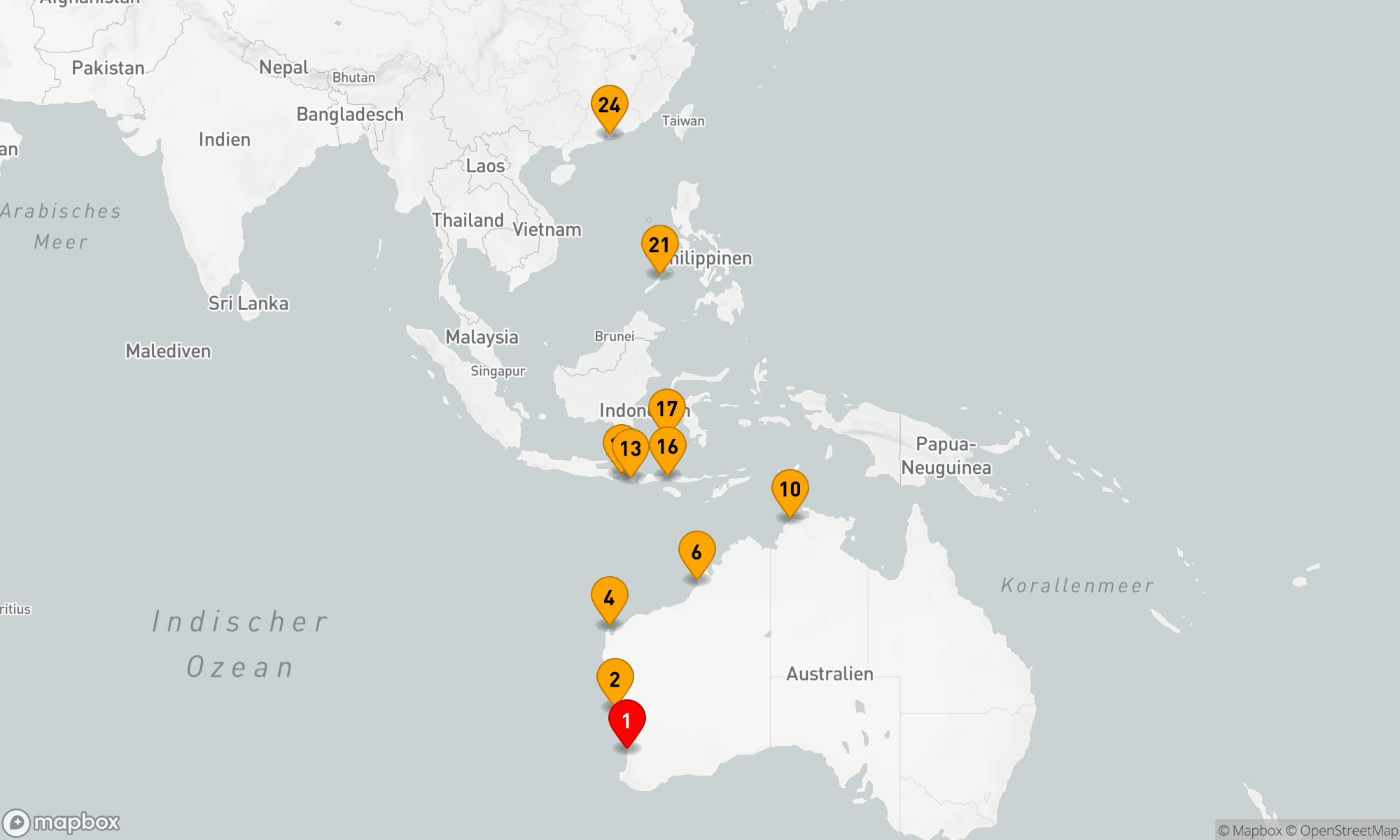 Route 23 Nächte - WELTKREUZFAHRT: AUSTRALIEN,  INDONESIEN & DIE PHILIPPINEN