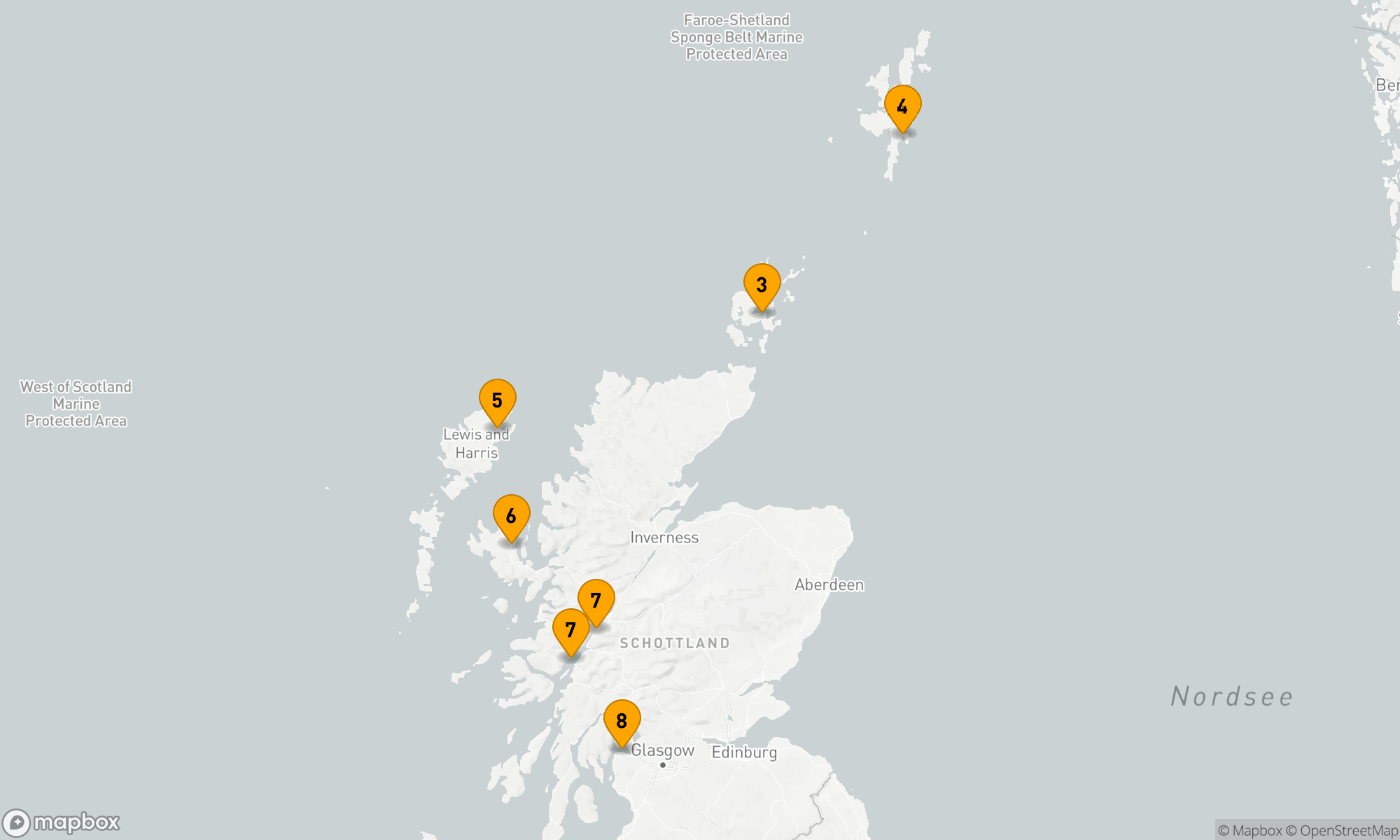 Route 7 Nächte - Shetland,  Orkney und Hebriden