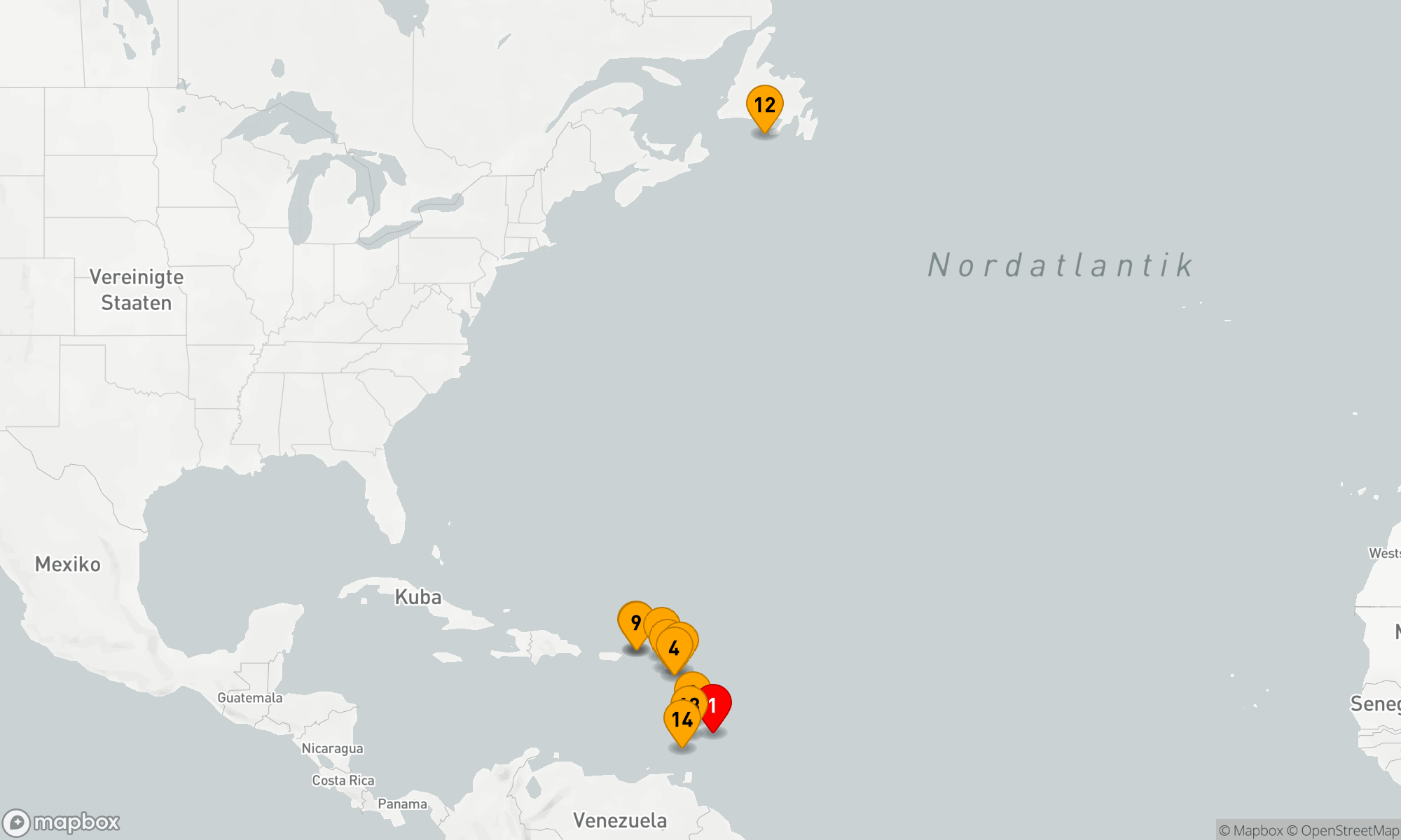 Route 14 Nächte - EXOTISCHE KARIBIKINSELN