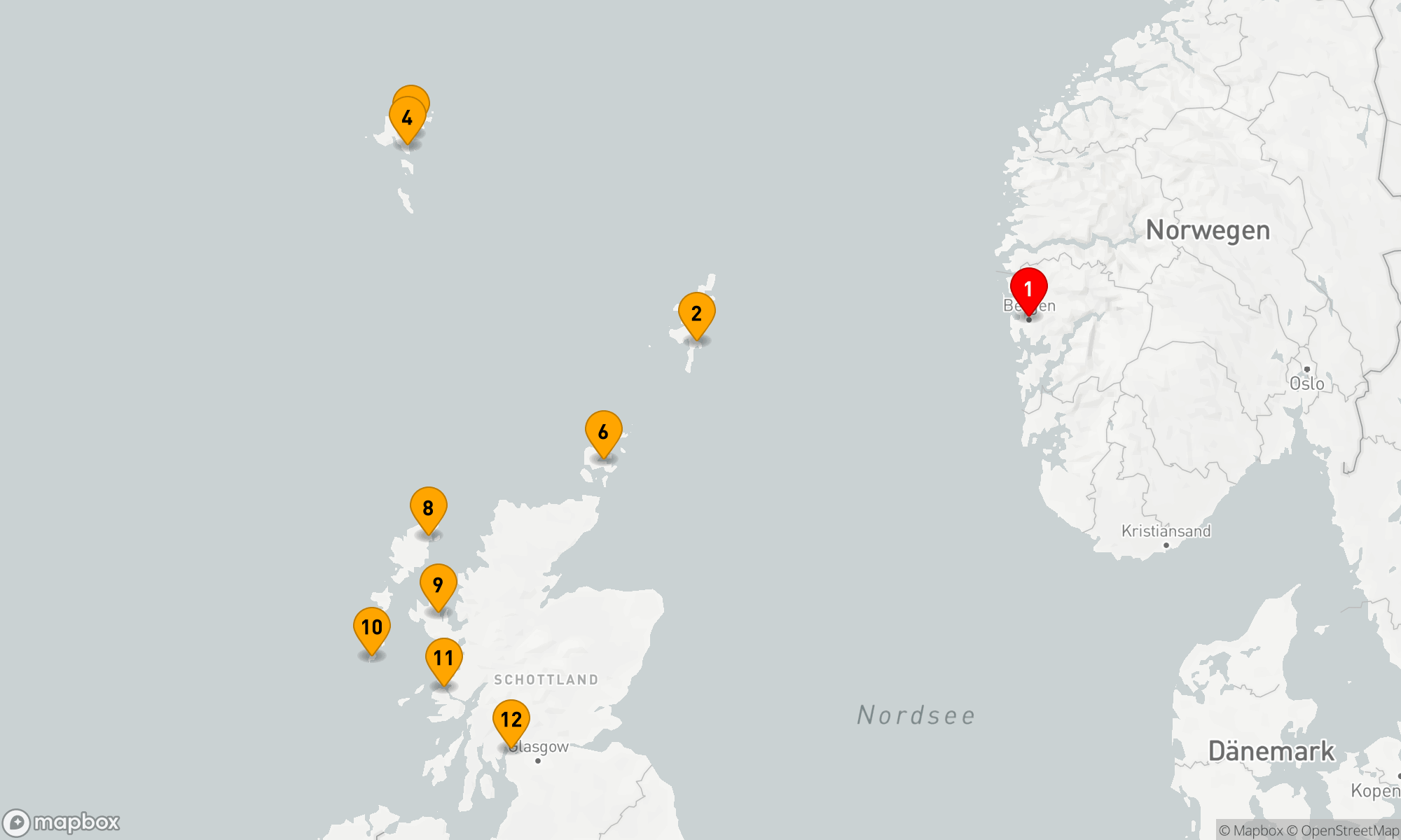 Route 11 Nächte - Nordische Inselträume: Von den Fjorden zu den Highlands