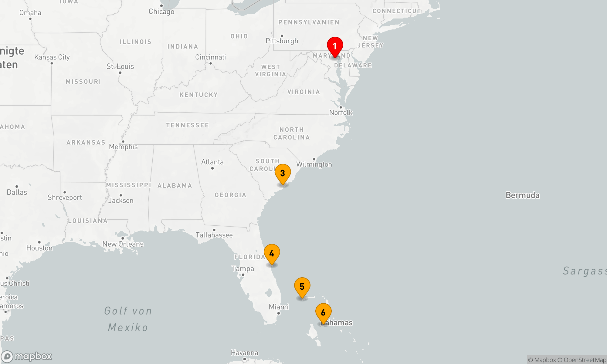 Route 8 Nächte - SÜDOSTKÜSTE & BAHAMAS