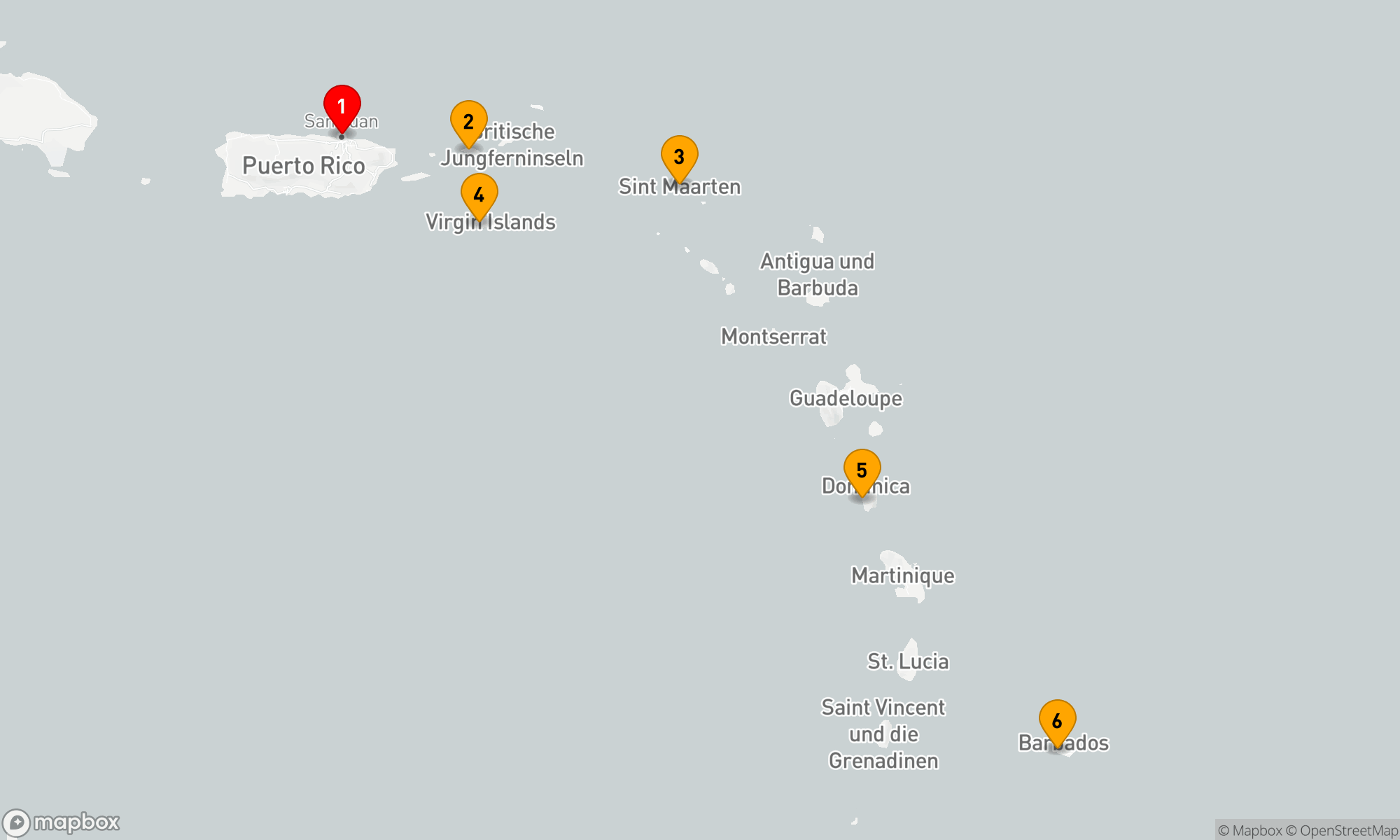 Route 7 Nächte - KREUZFAHRT IN DER SÜDLICHEN KARIBIK