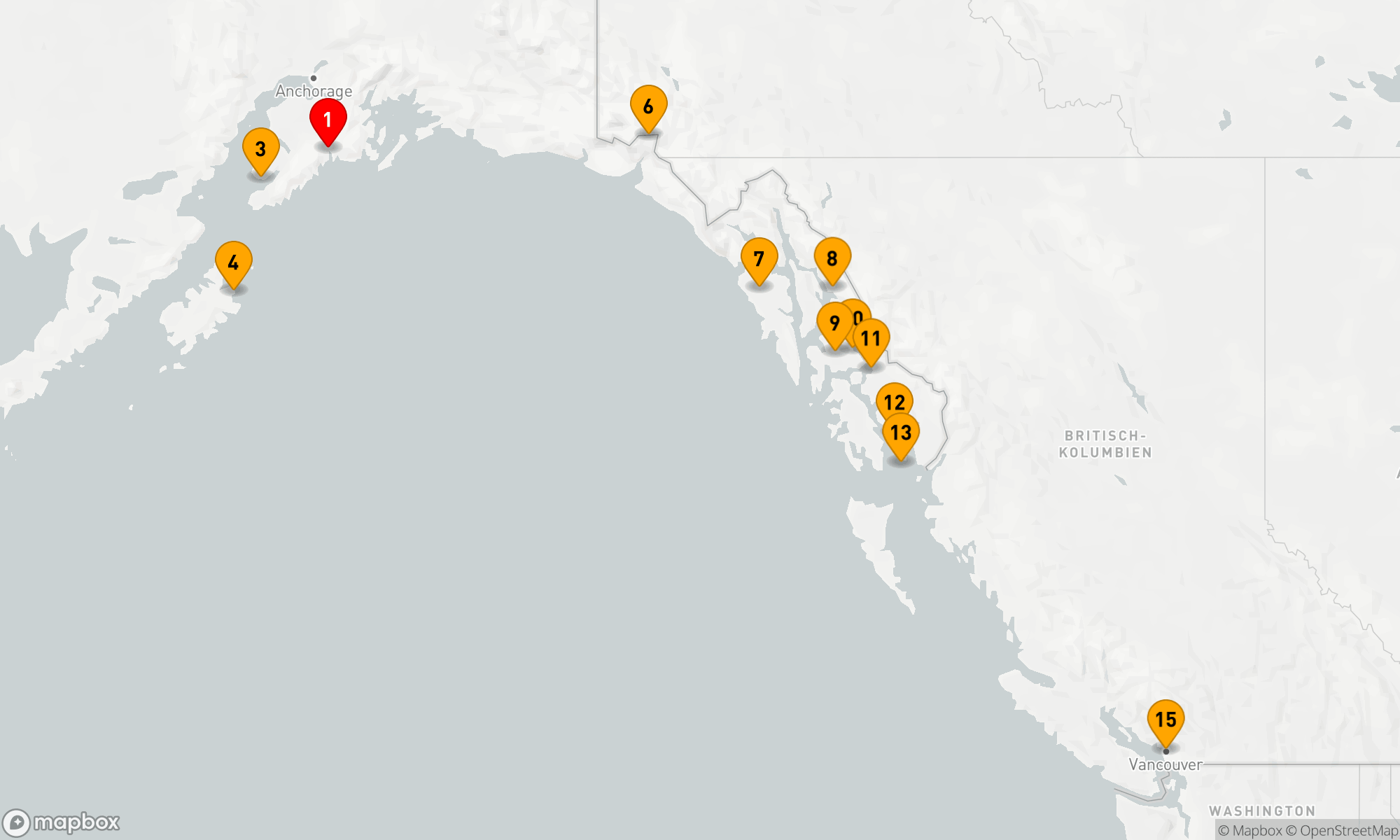 Route 14 Nächte - Alaska (Inside Passage Kurs Süd) – Abenteuerkurs durch ungebändigte Natur (INS2610)