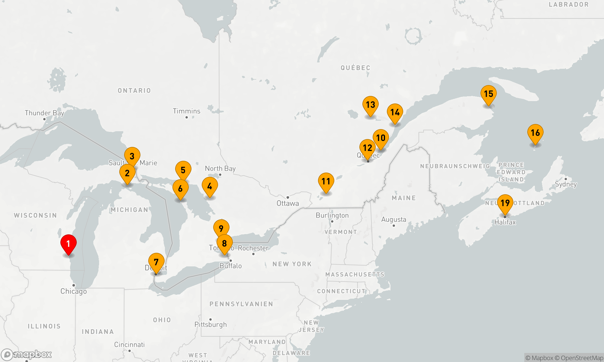 Route 18 Nächte - Great Lakes und Sankt-Lorenz-Strom - American Dream aus Seen und Flüssen geformt (INS2615)