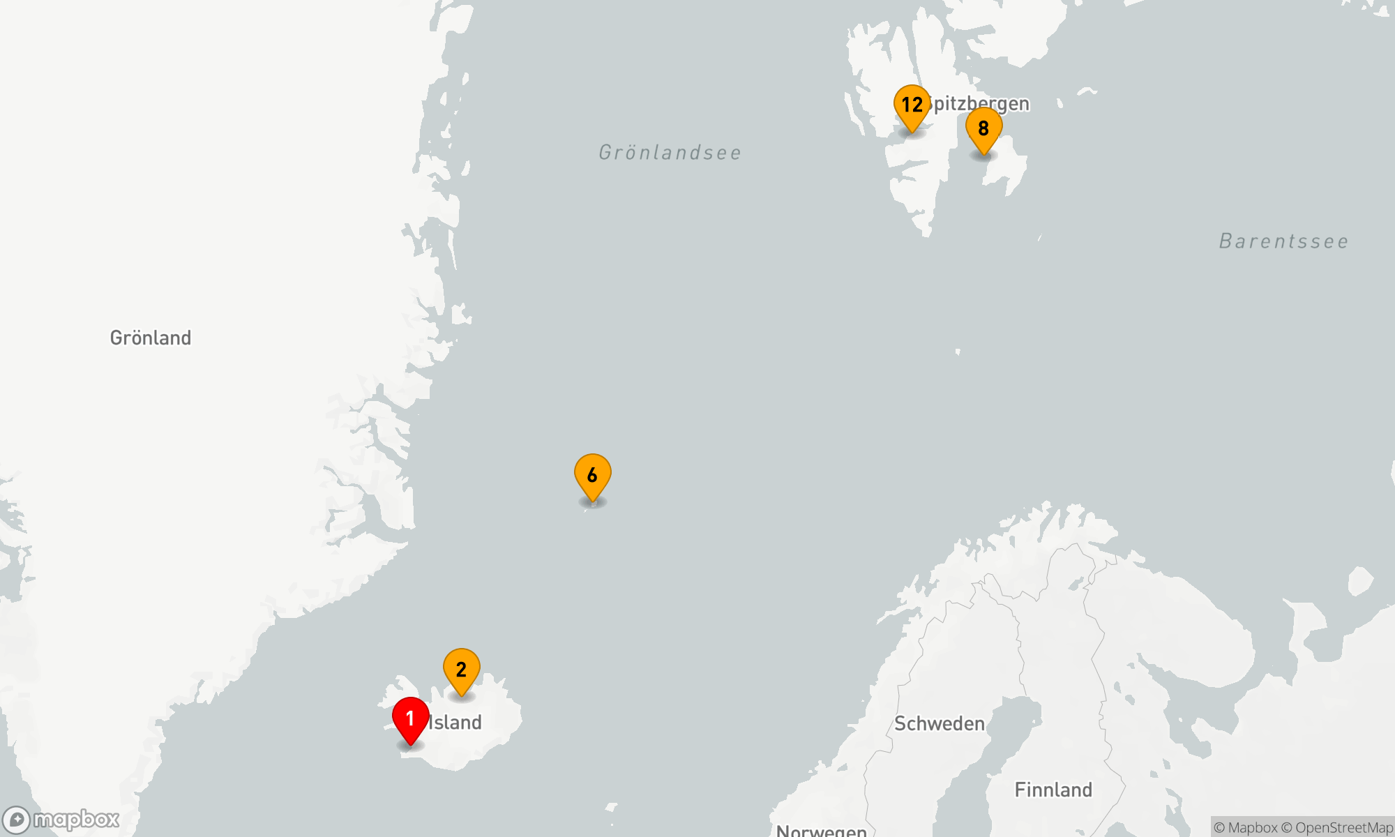 Route 11 Nächte - Expedition Island und Spitzbergen - Naturschauspiele in zwei ungezähmten Nordwelten (NAT2613)
