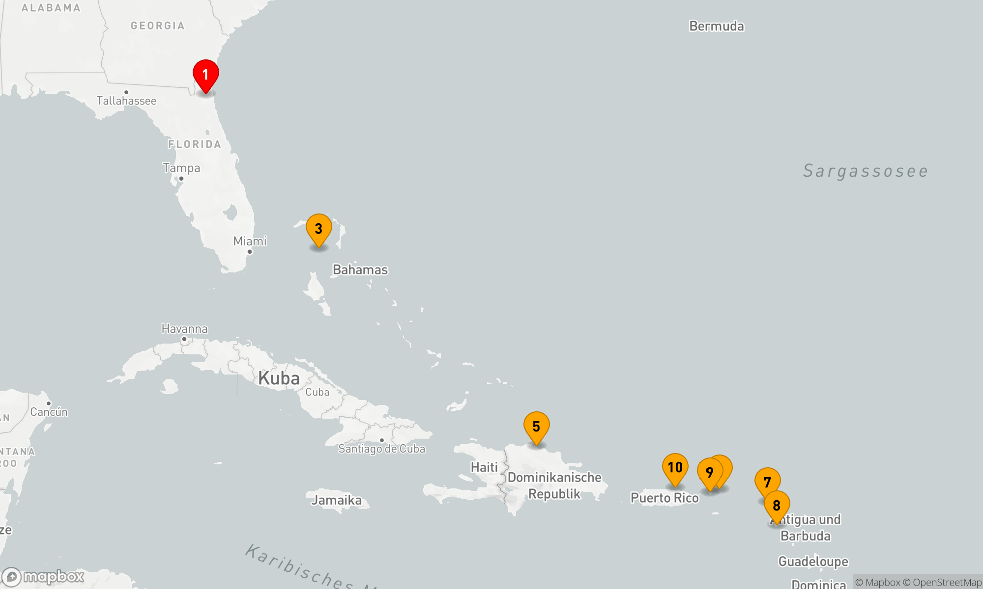 Route 12 Nächte - Karibische Inselträume ab Jacksonville