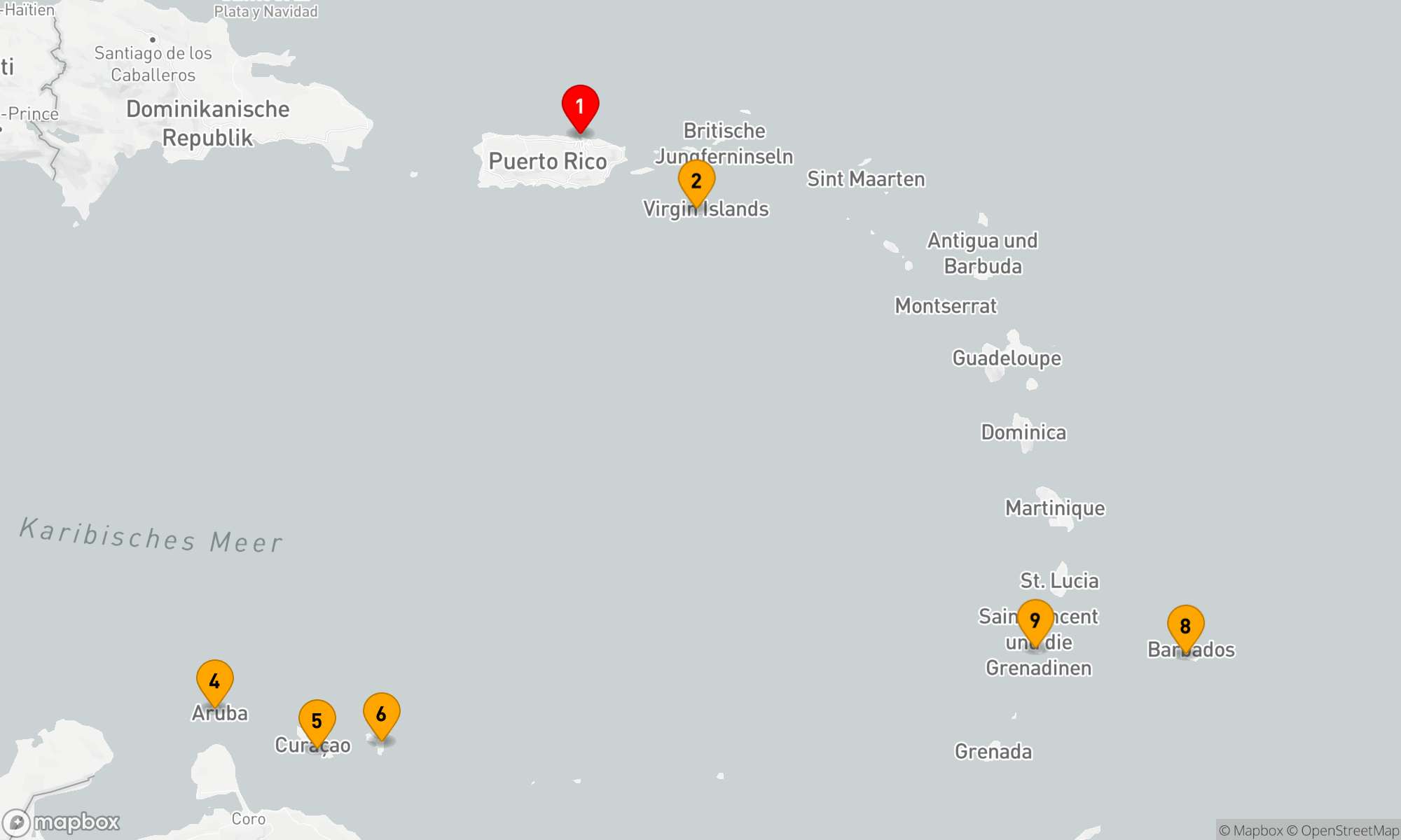 Route 10 Nächte - KREUZFAHRT IN DER SÜDLICHEN KARIBIK