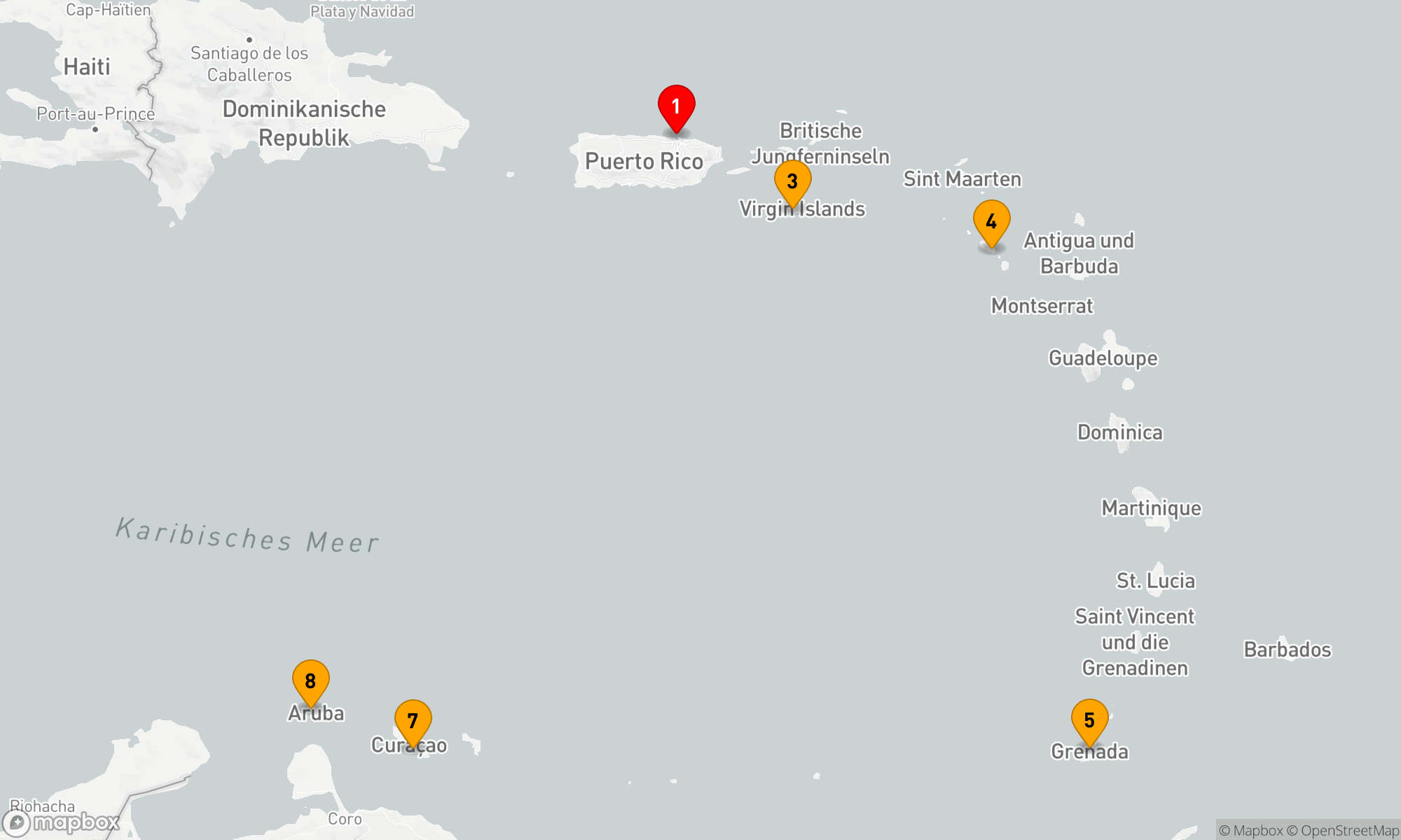 Route 9 Nächte - KREUZFAHRT IN DER SÜDLICHEN KARIBIK
