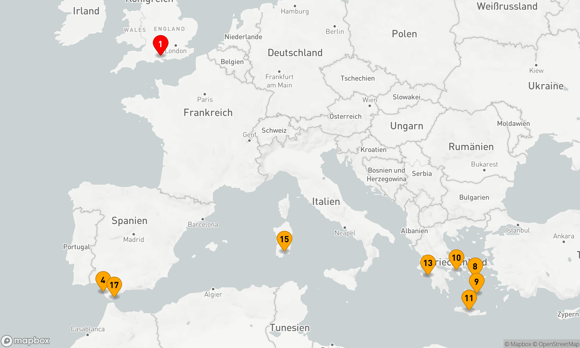 Route 19 Nächte - Westliches und östliches Mittelmeer (H624)