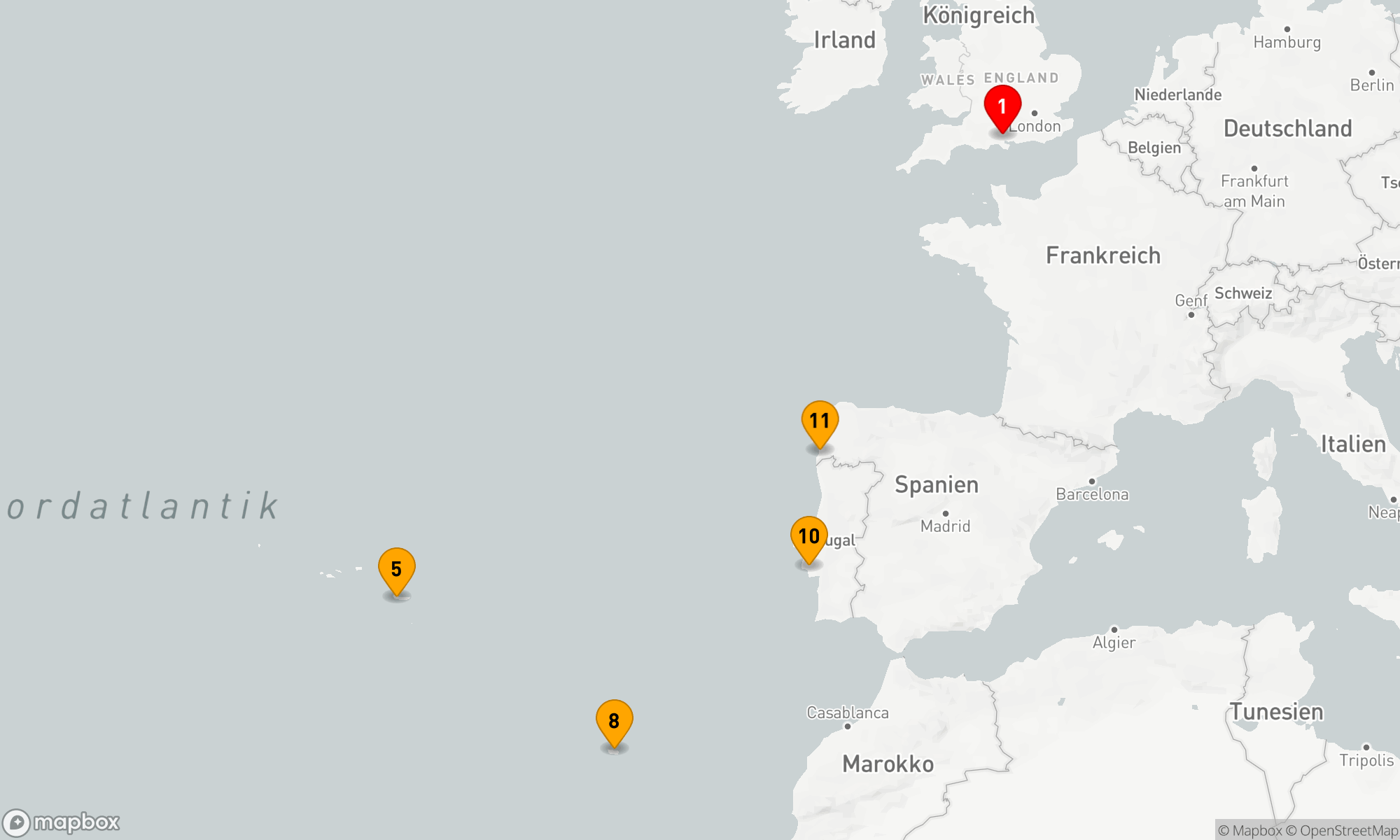 Route 12 Nächte - Azoren - Portugal - Spanien (H628)
