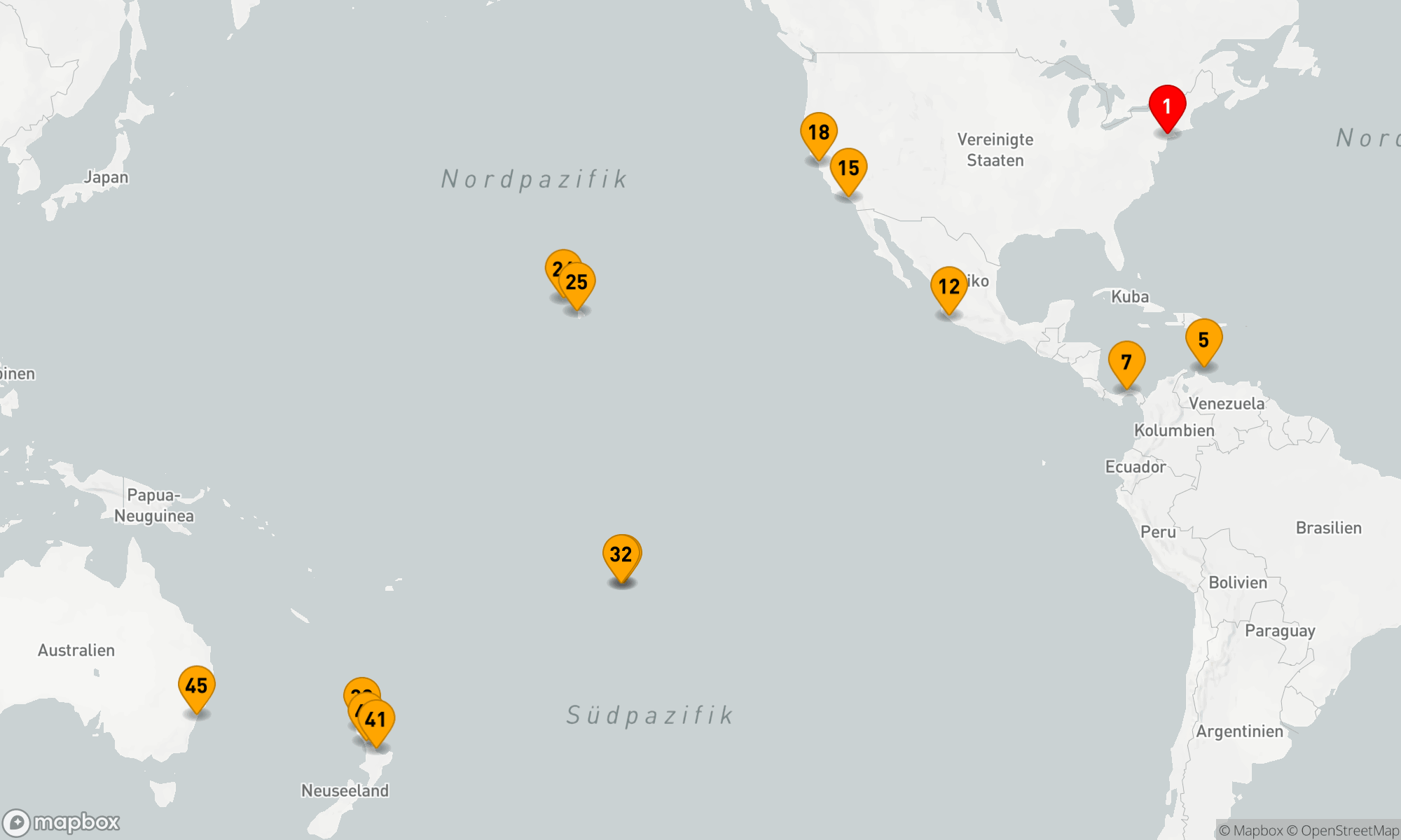 Route 43 Nächte - USA - Pazifik - Australien (M604I)