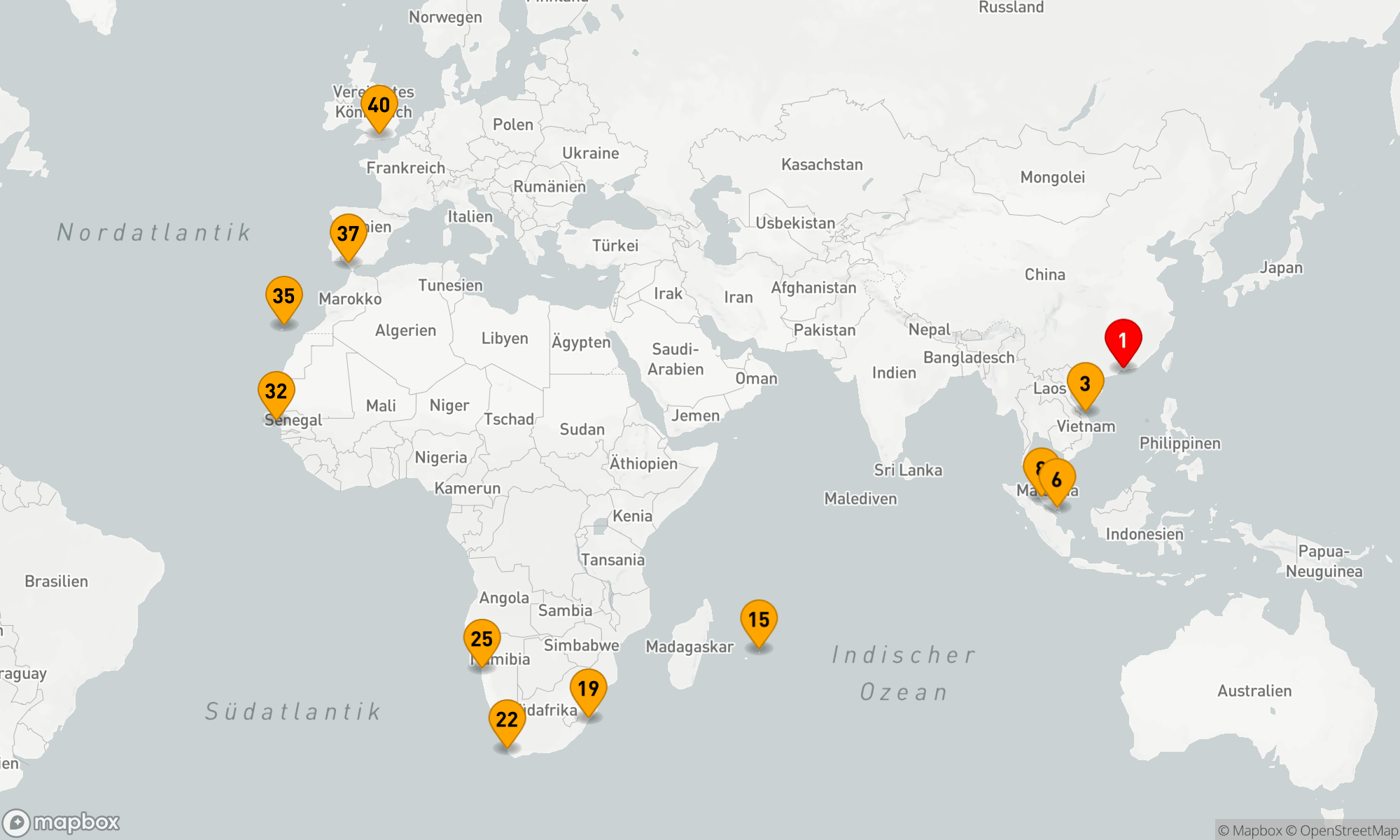 Route 39 Nächte - Asien - Afrika - Atlantikküste (M607B)