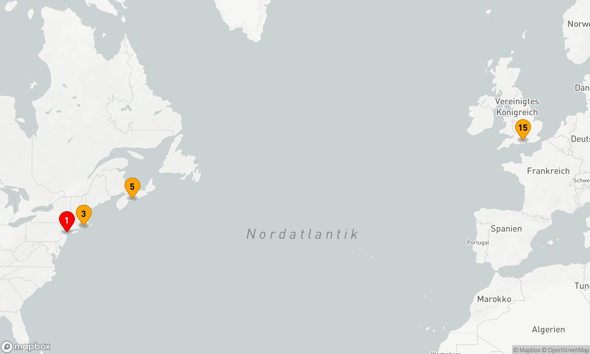 Route 14 Nächte - Transatlantik - Kanada - Neuengland (M614A)