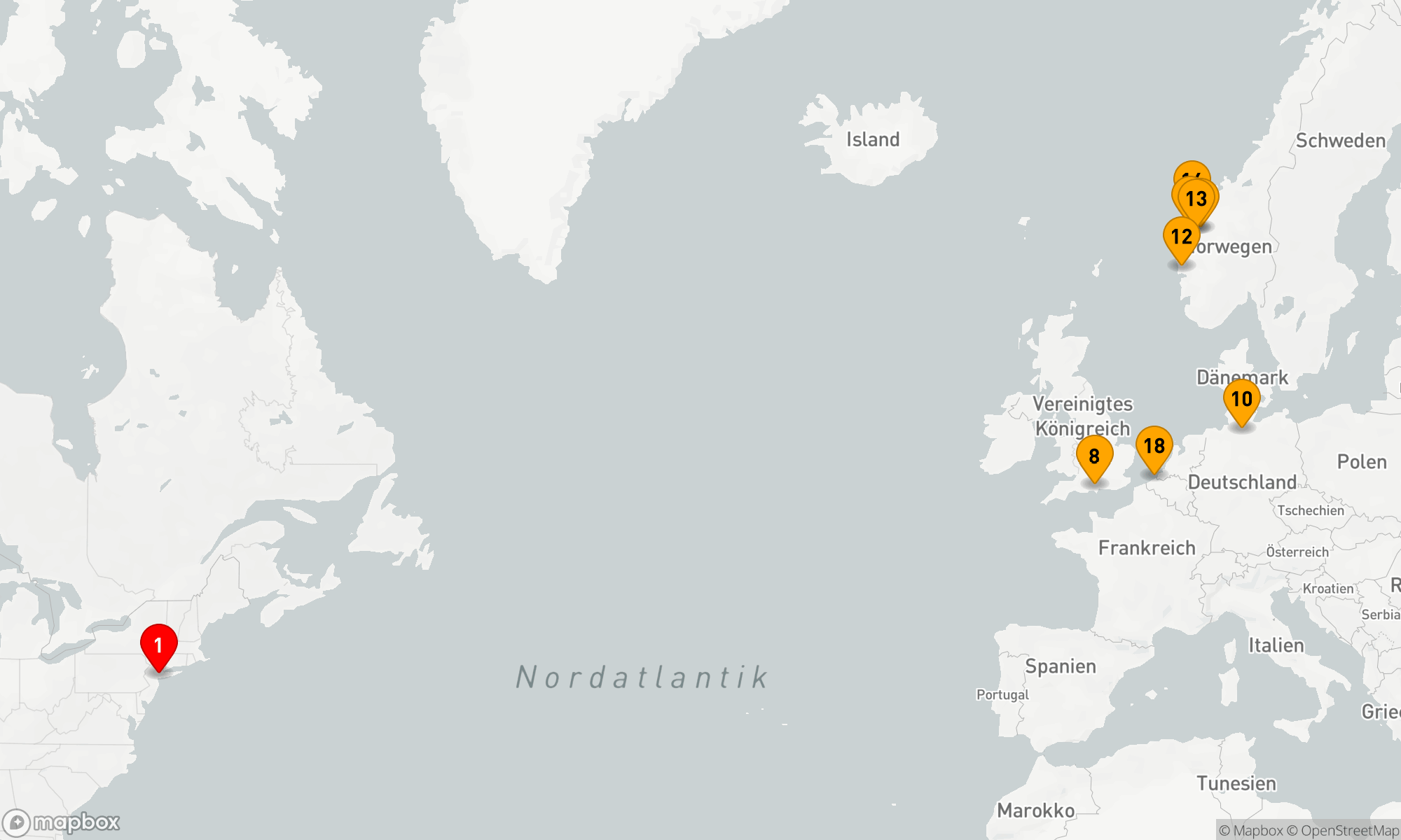 Route 25 Nächte - Transatlantik - Norwegische Fjorde (M619B)