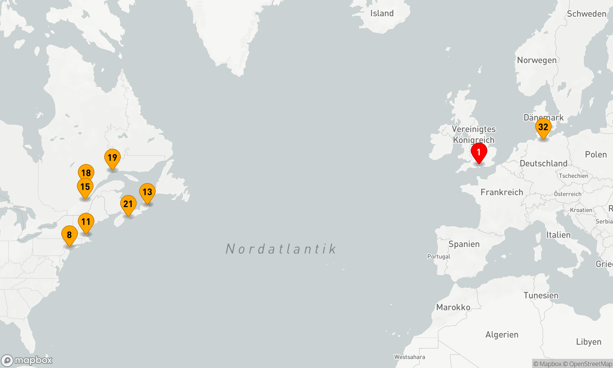 Route 31 Nächte - Transatlantik - Neuengland - Kanada bis Hamburg (M623D)