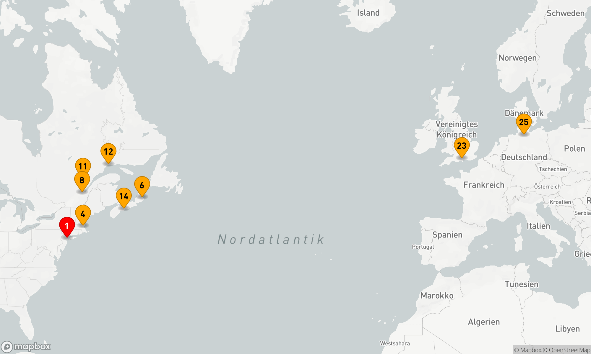 Route 24 Nächte - Transatlantik - Neuengland - Kanada bis Hamburg (M624C)