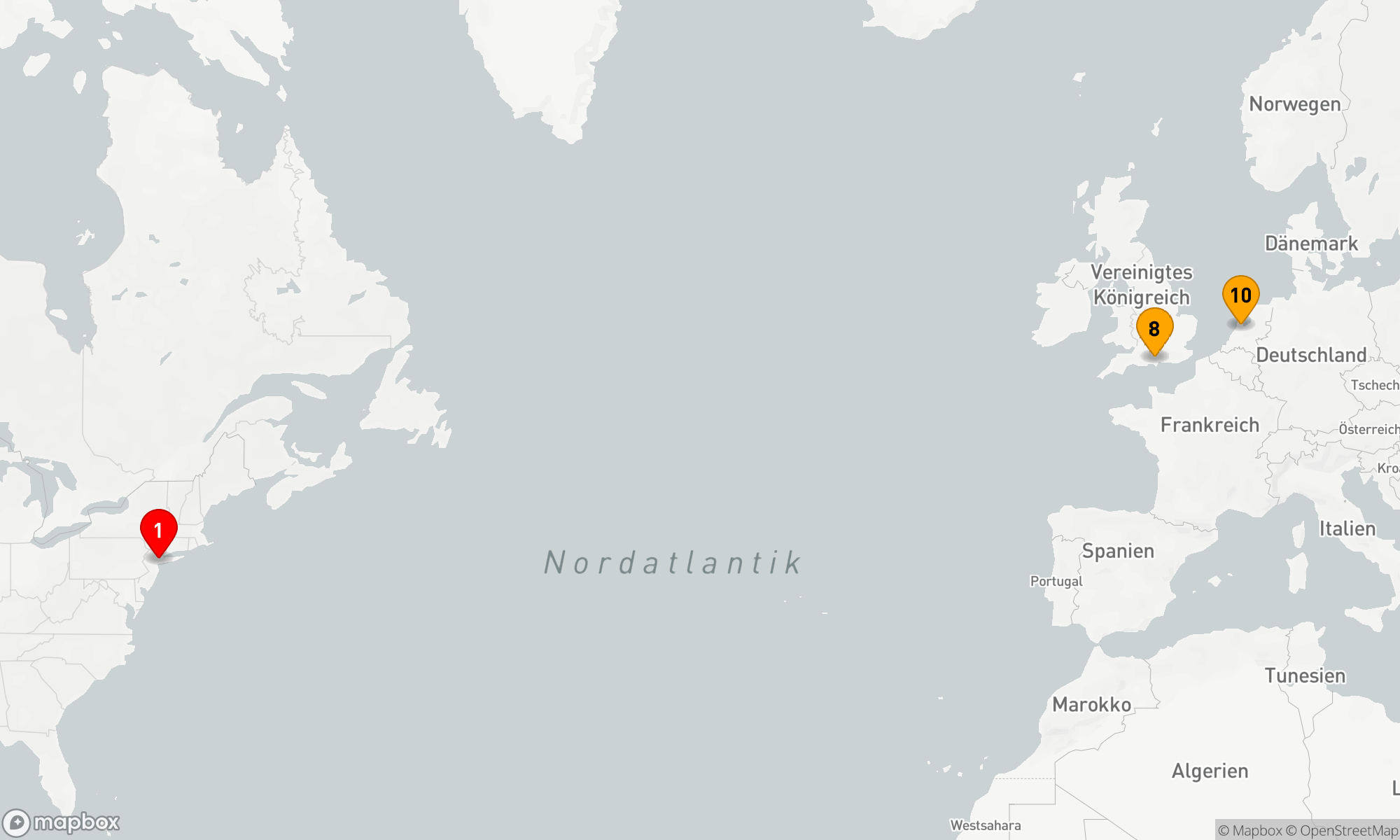 Route 18 Nächte - Transatlantik - Westeuropa (M628A)