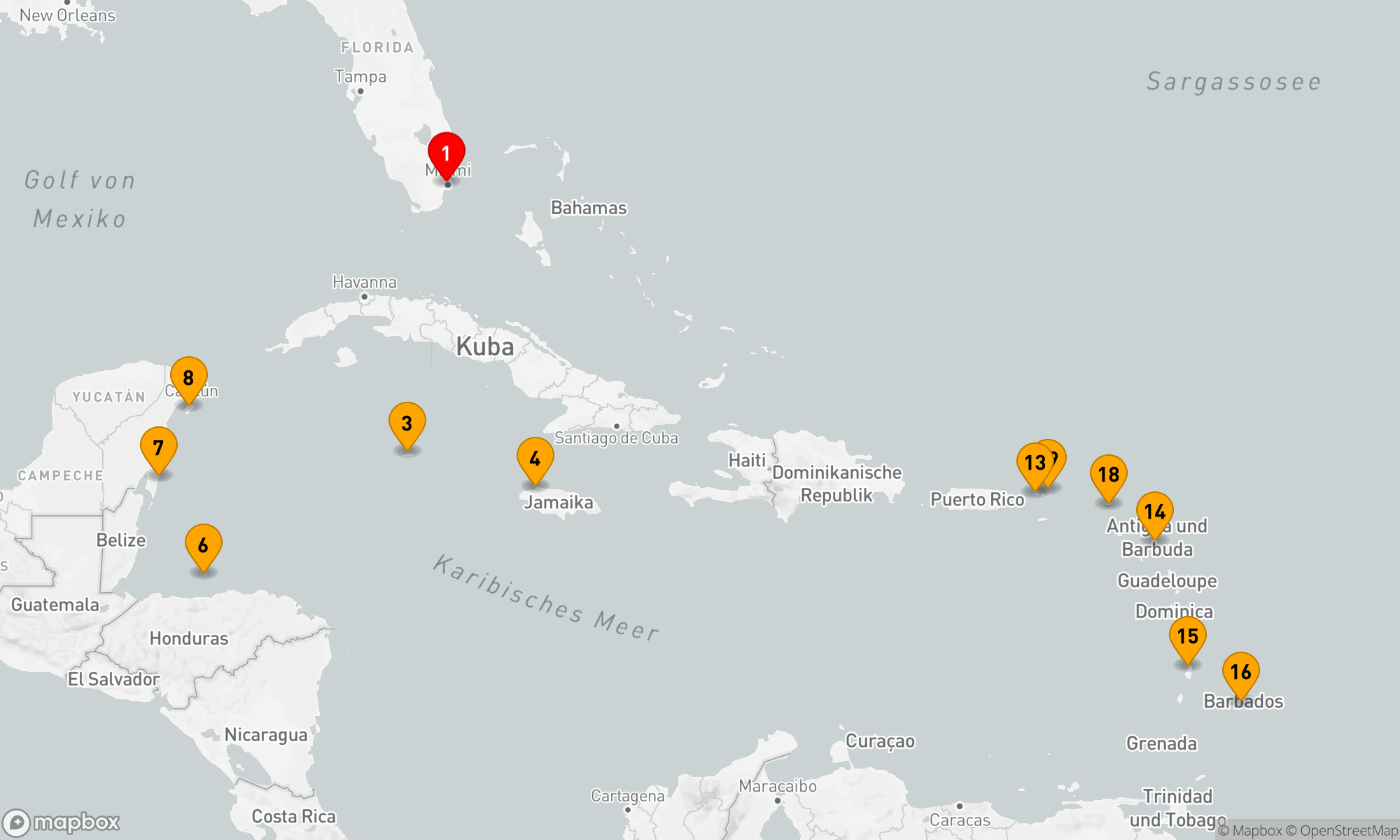 Route 21 Nächte - Neujahrsreise Karibik - Mittelamerika (Q601A)