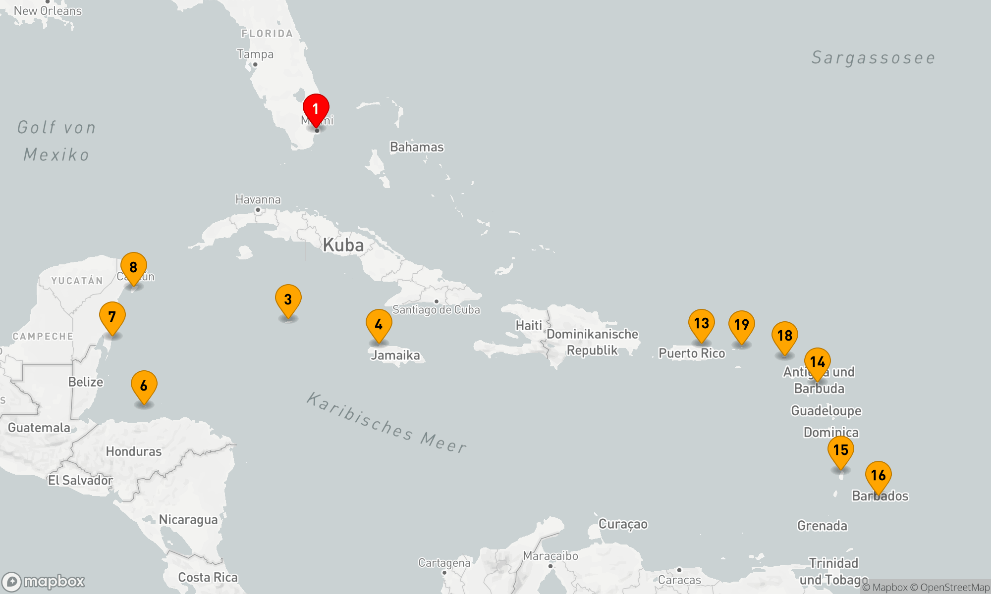 Route 21 Nächte - Karibik - Mittelamerika (Q609A)