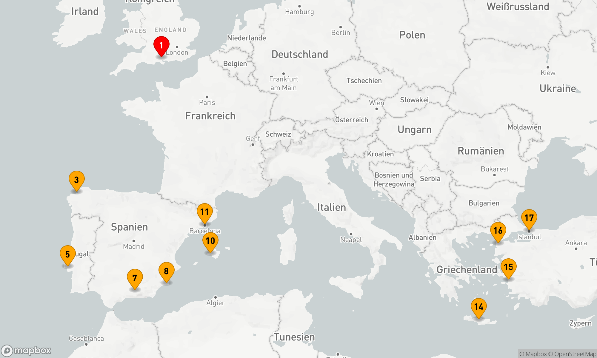 Route 17 Nächte - Westliches und östliches Mittelmeer (V608A)