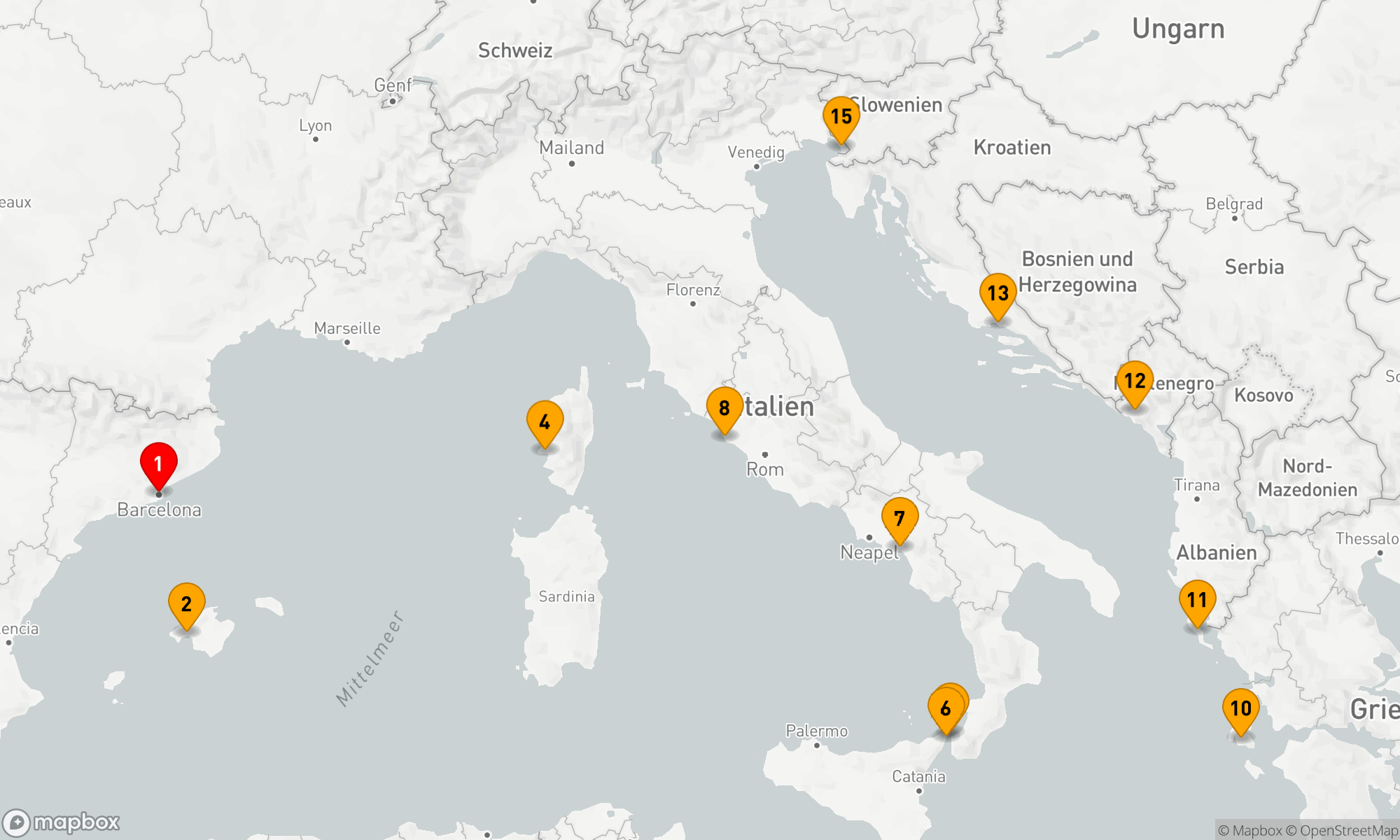 Route 14 Nächte - Westliches Mittelmeer - Adria (V610D)
