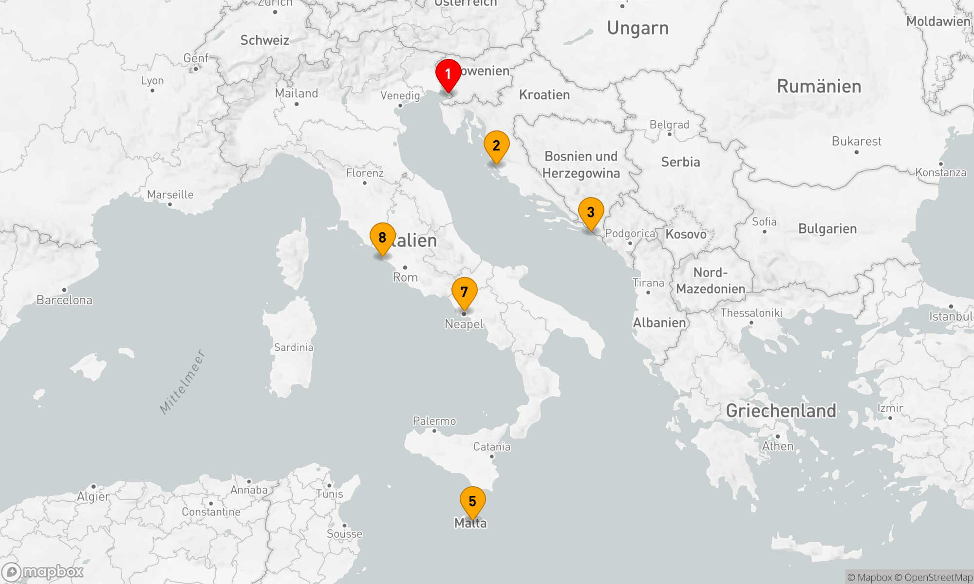 Route 7 Nächte - Westliches Mittelmeer - Adria (V613C)