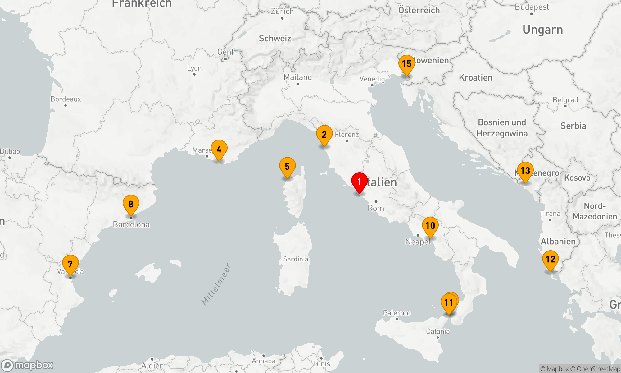 Route 14 Nächte - Westliches Mittelmeer - Adria (V614D)