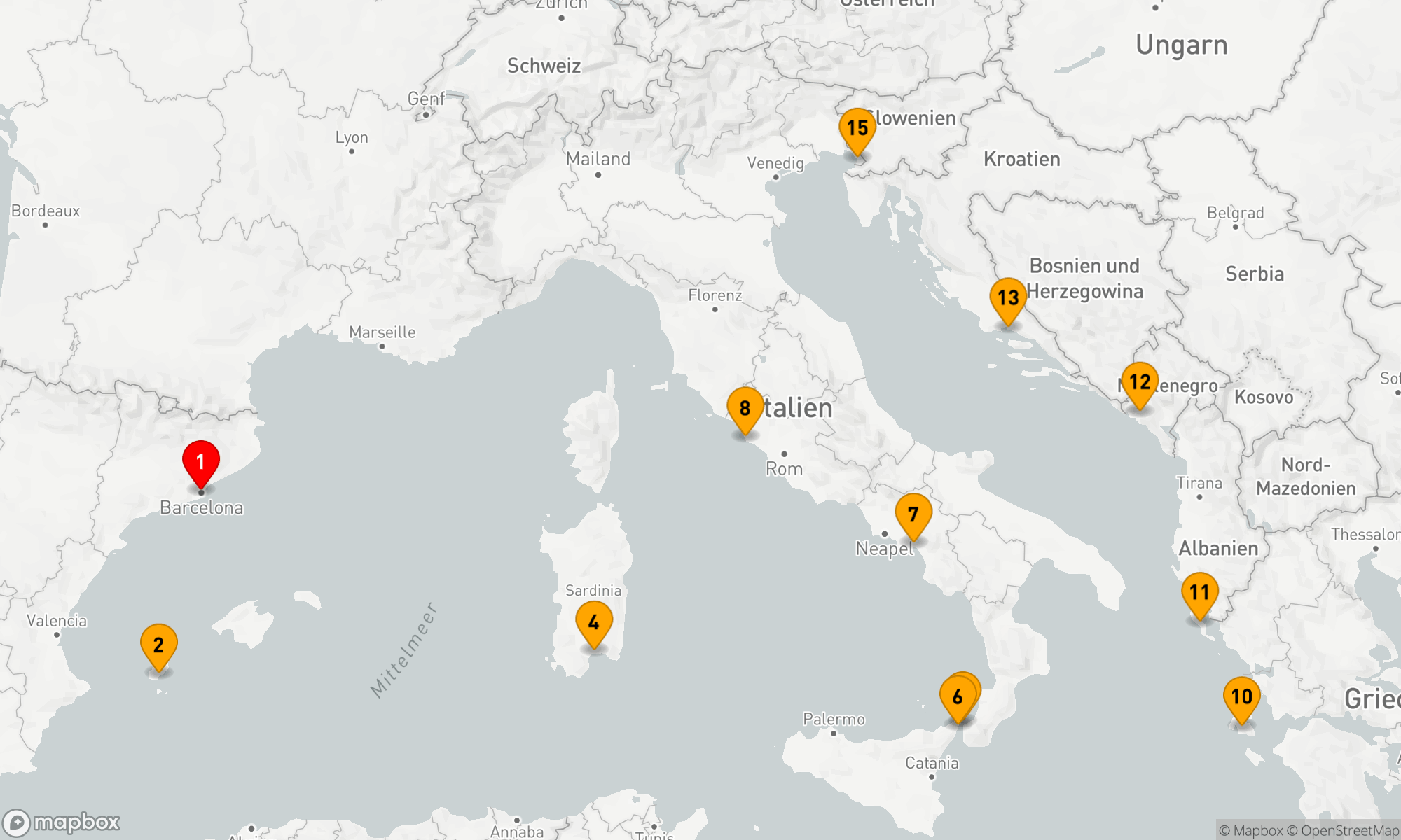 Route 14 Nächte - Westliches Mittelmeer - Griechenland - Adria (V616D)
