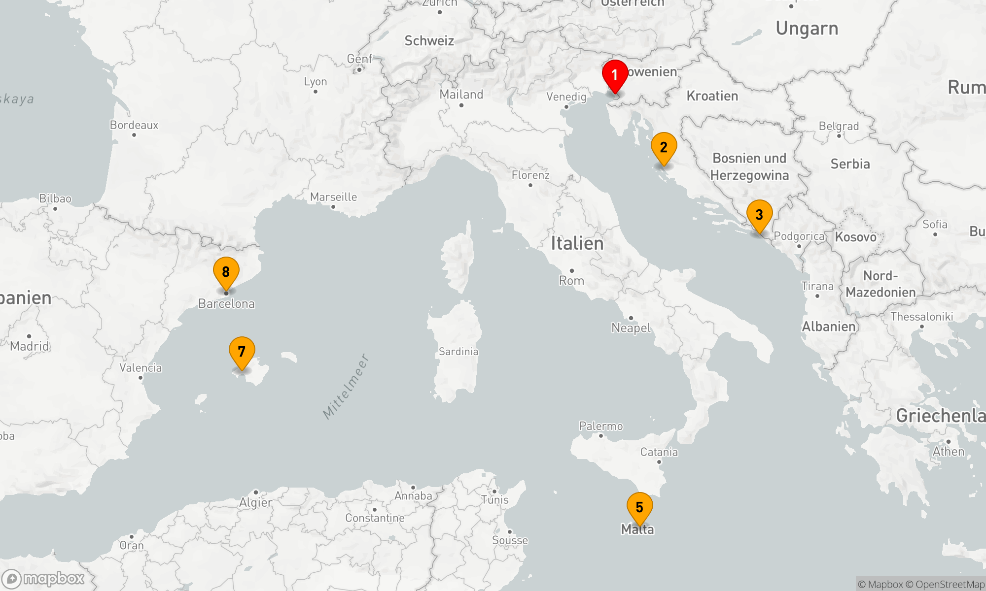 Route 7 Nächte - Westliches Mittelmeer - Adria (V617C)