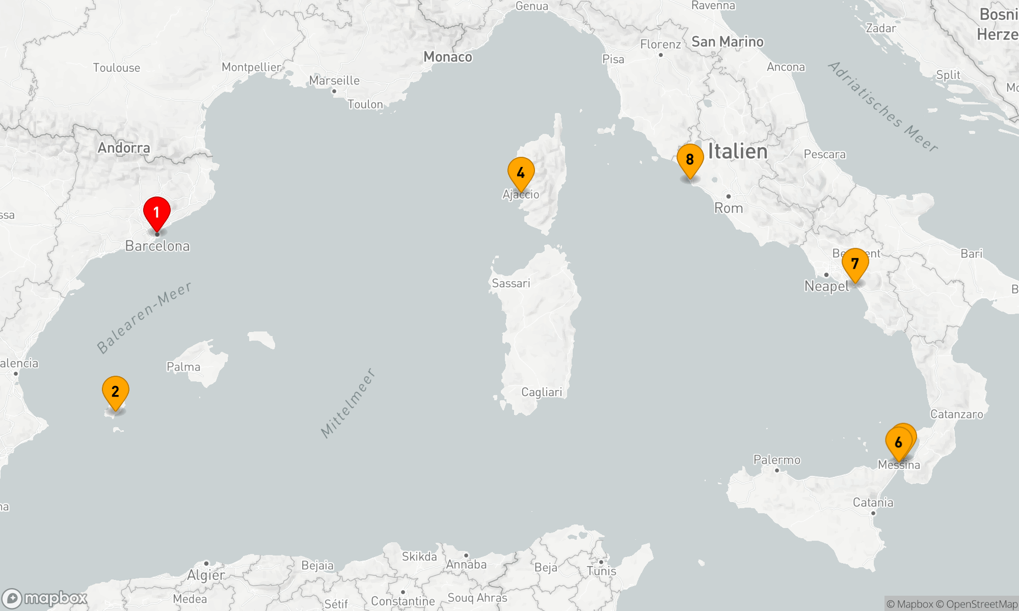Route 7 Nächte - Italien - Spanien - Frankreich (V618A)