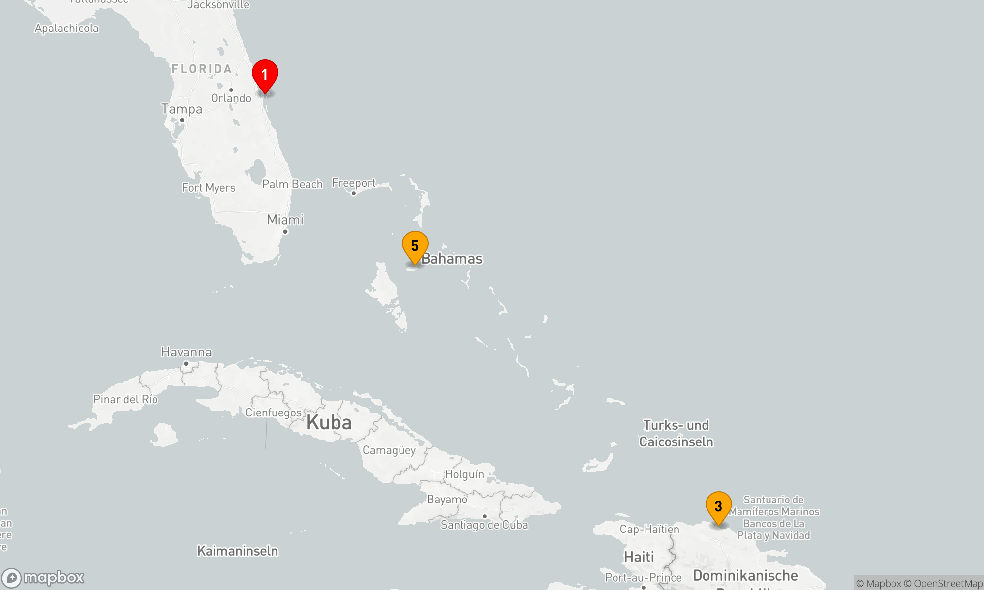 Route 5 Nächte - OSTKARIBIK-URLAUBSKREUZFAHRT