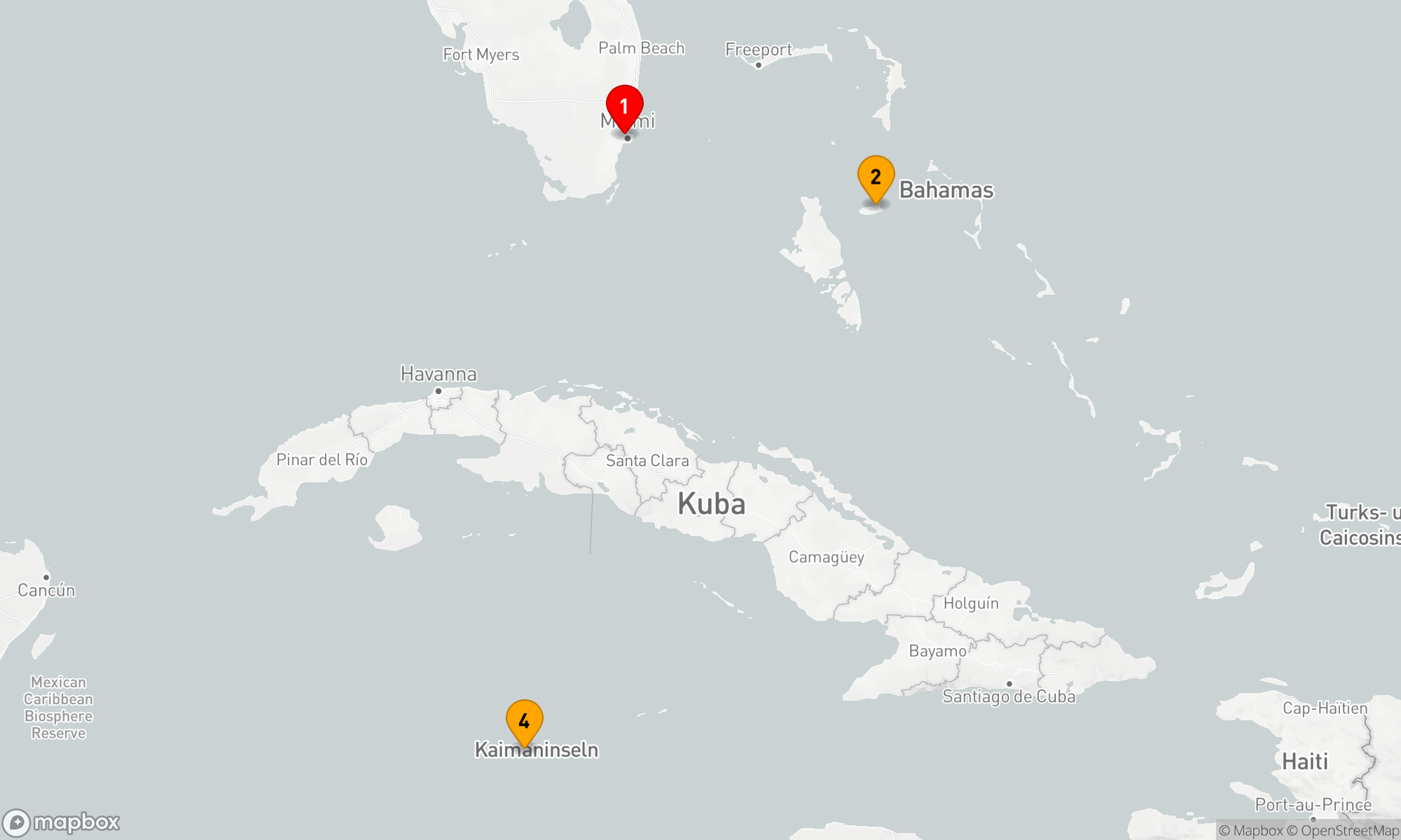 Route 5 Nächte - KARIBIK-KREUZFAHRT