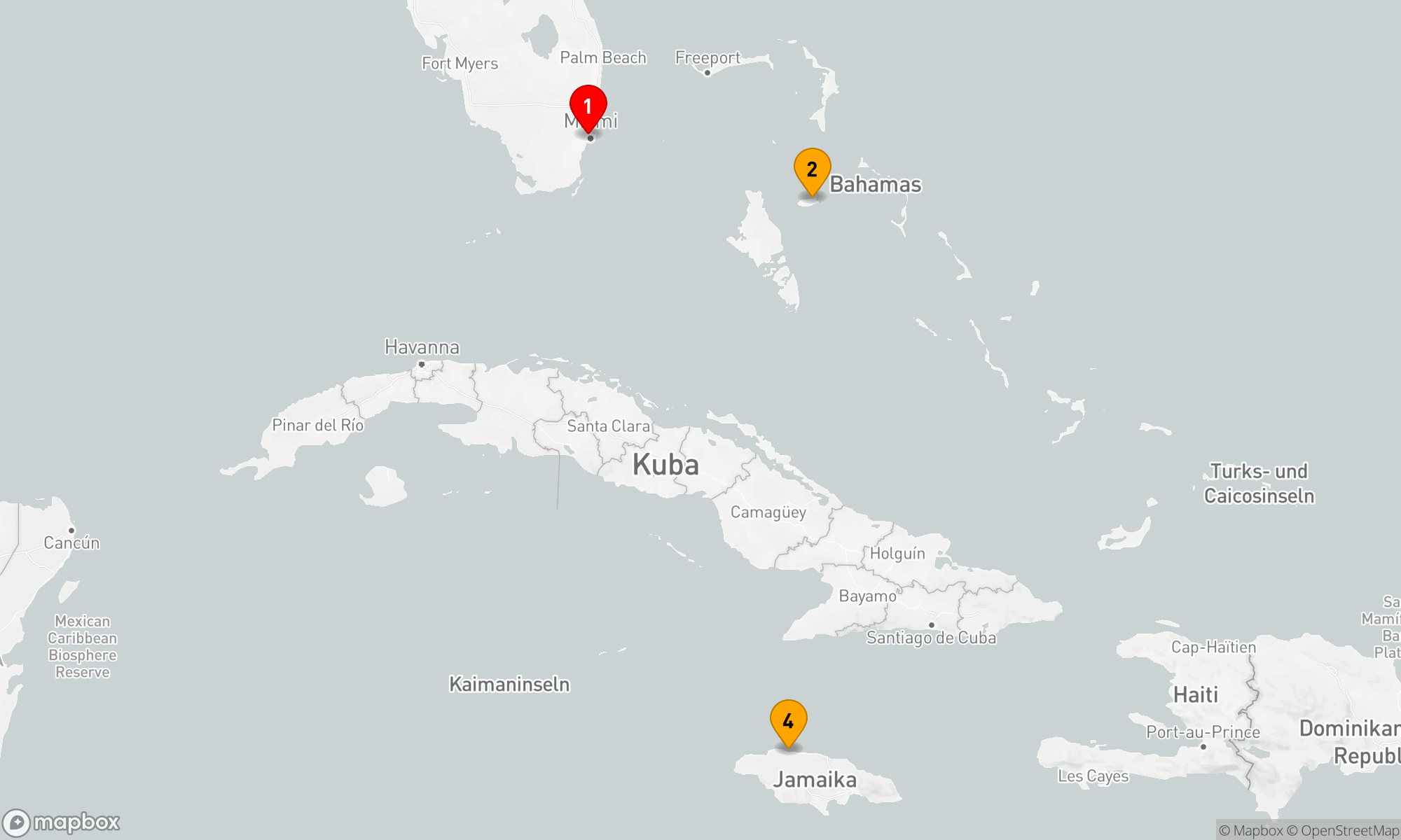Route 5 Nächte - KARIBIK-KREUZFAHRT