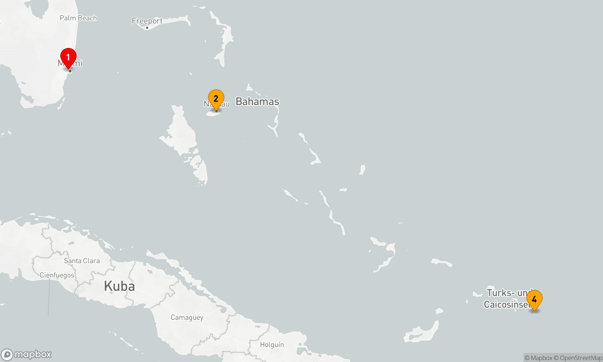 Route 5 Nächte - KARIBIK-KREUZFAHRT