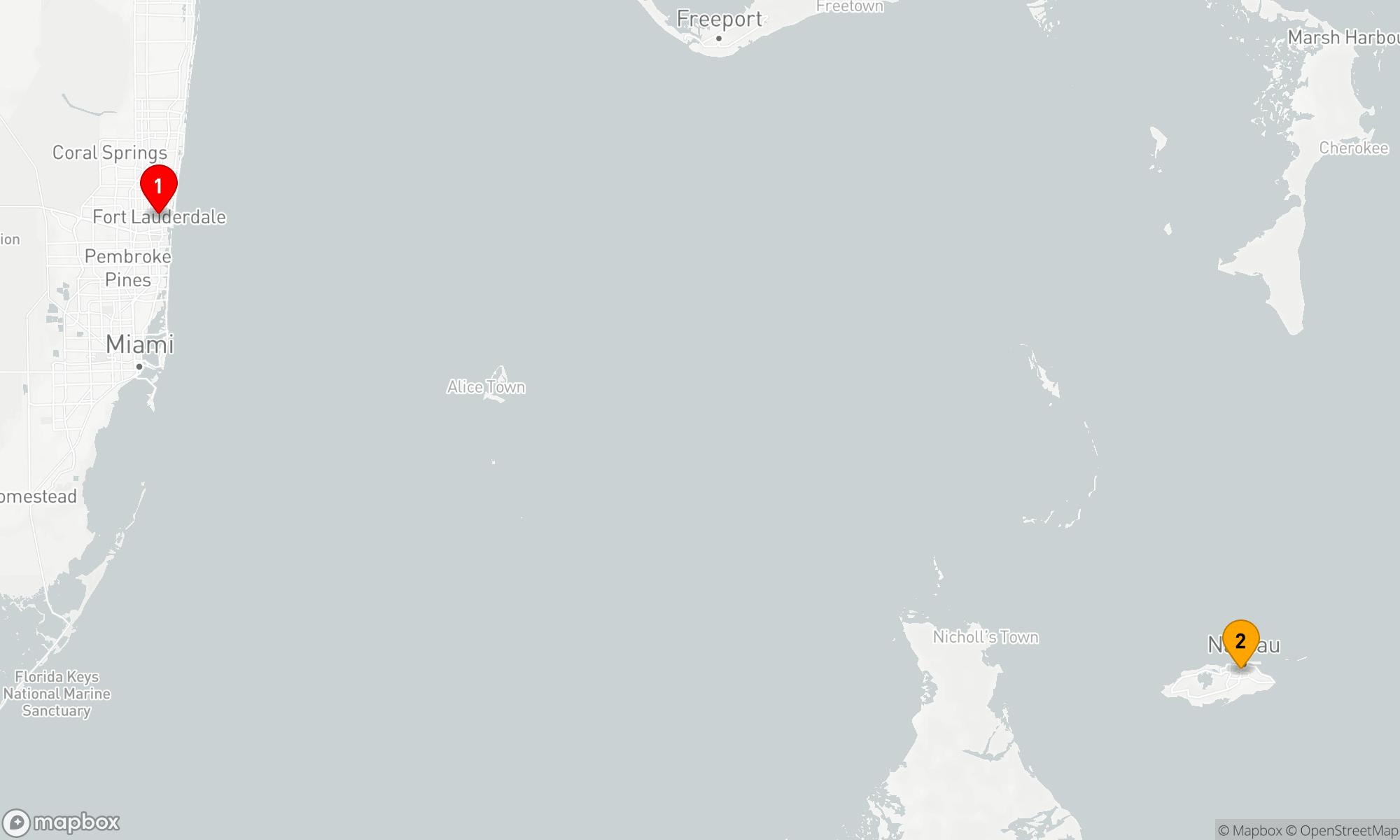 Route 4 Nächte - BAHAMAS GETAWAY KREUZFAHRT