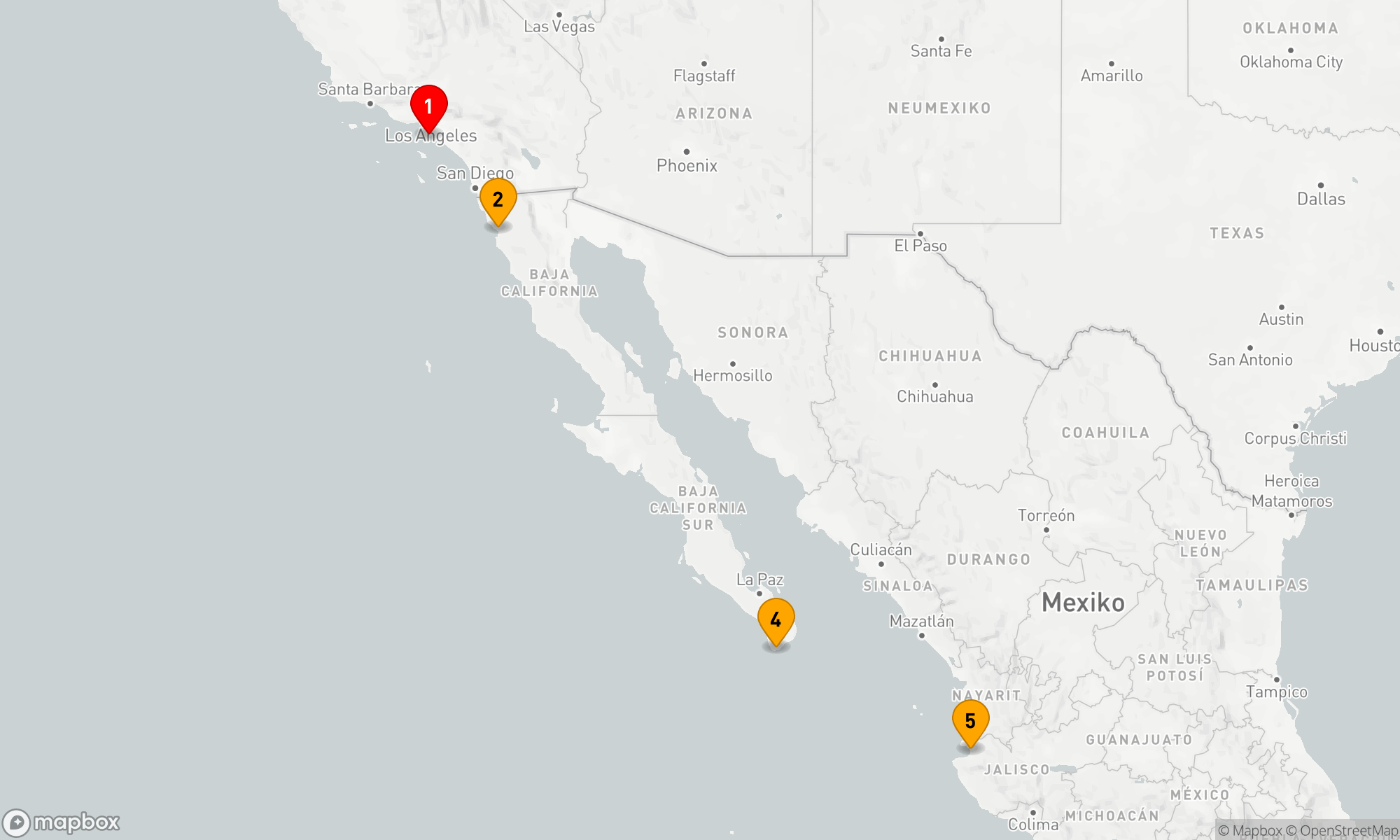 Route 7 Nächte - ENSENADA,  CABO & VALLARTA KREUZFAHRT